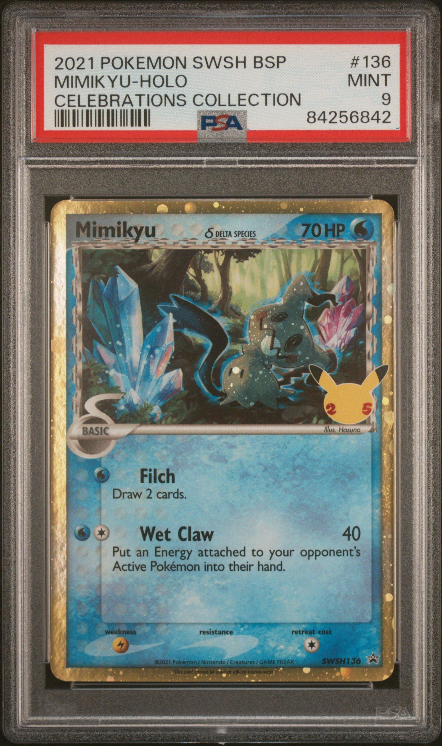 mimikyu holographic card Pokemon TCG - Trick or Trade (Stamped) 097/193 [1P] Claw Slash (30) Weakness / Resistance / Retreat Cost Pokemon - Mimikyu 097/193 -