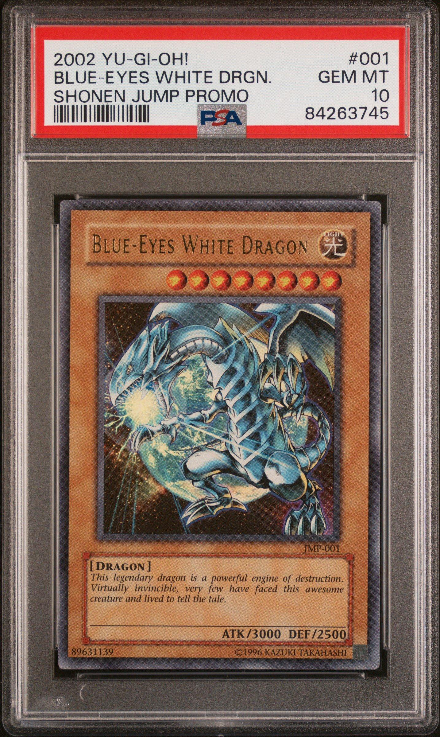 2002 Yu-gi-oh! Shonen Jump Promo 001 Blue-eyes White Dragon PSA 10