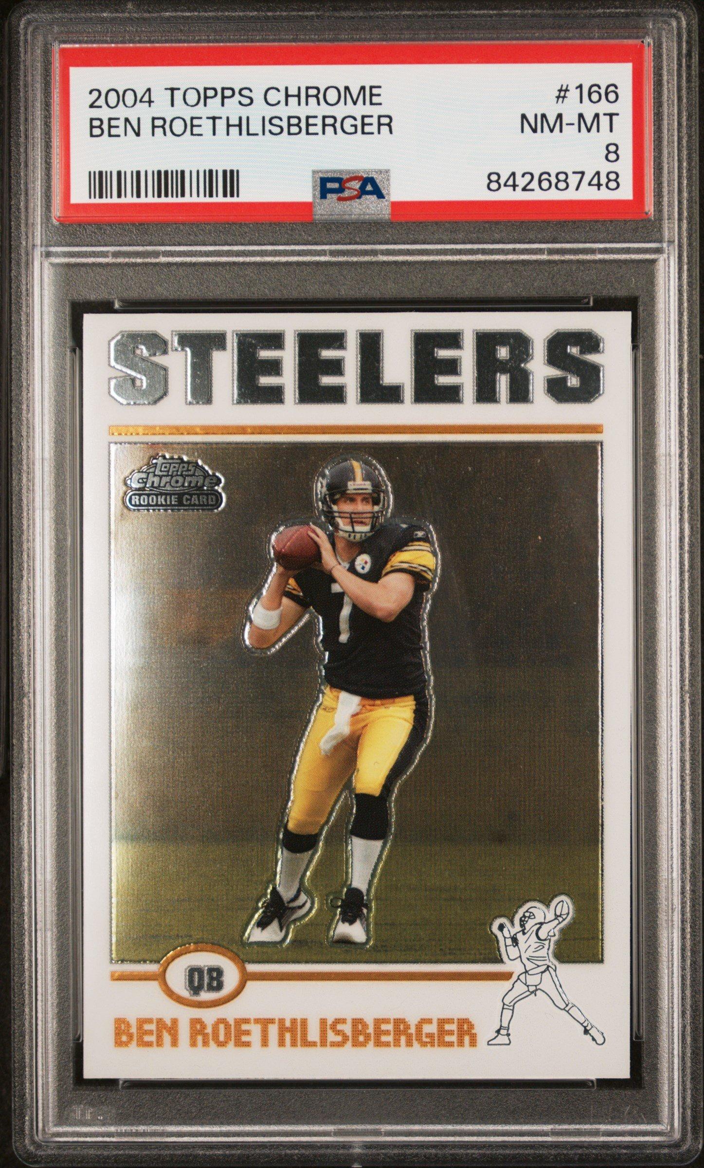 2004 Topps Chrome 166 Ben Roethlisberger PSA 8