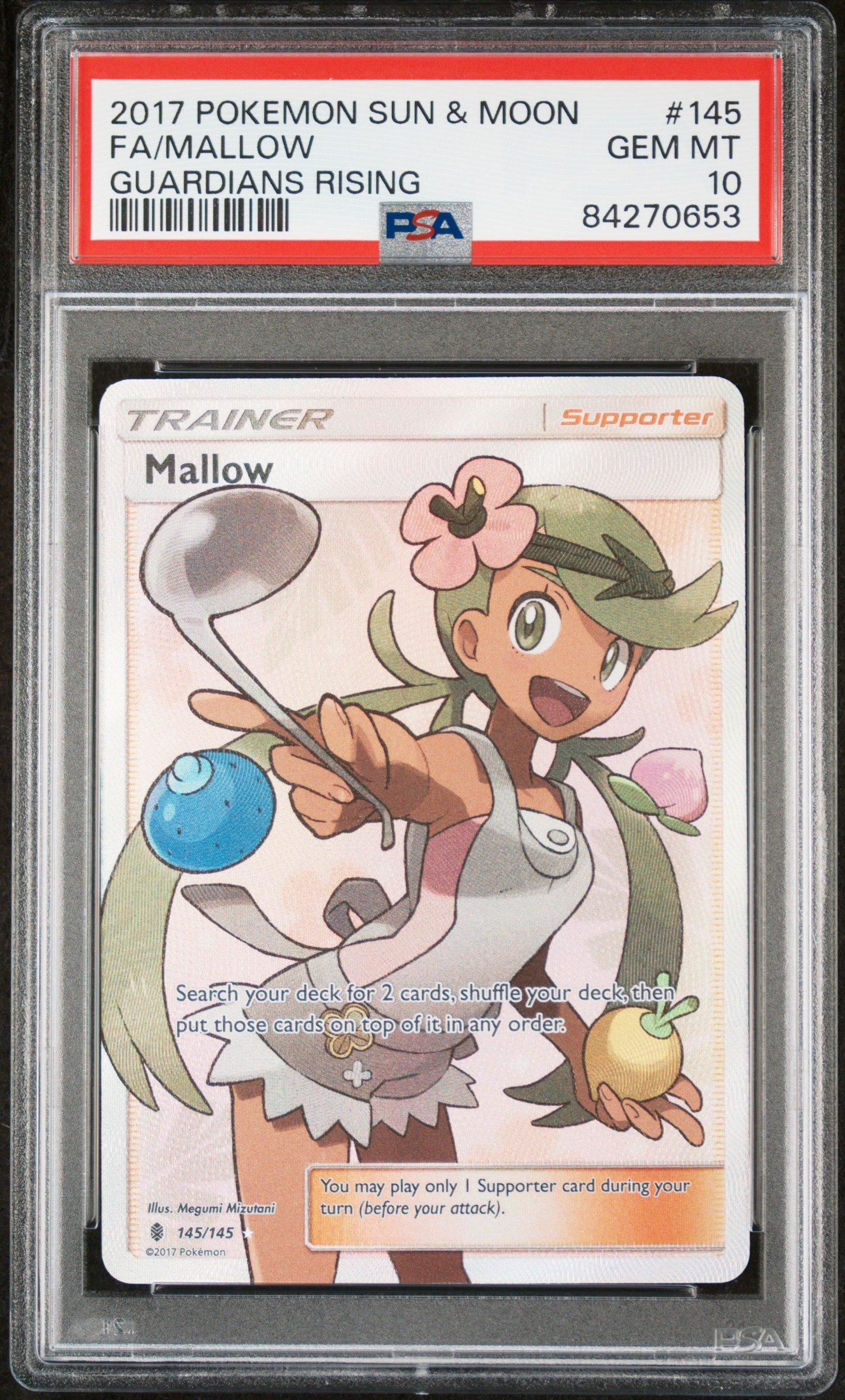 2017 Pokemon Sun & Moon Guardians Rising 145 Fa/mallow PSA 10