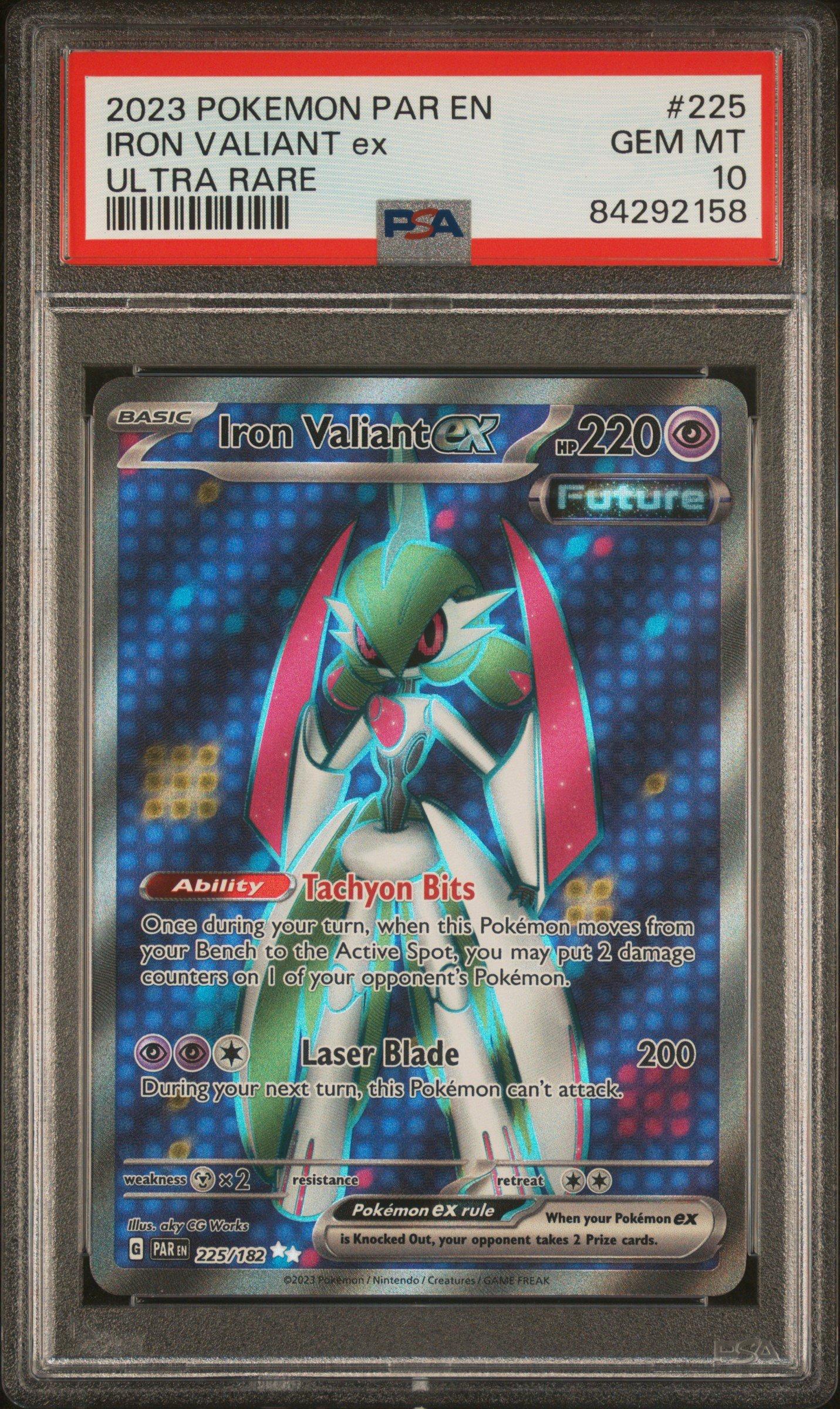 2023 Pokemon Par En-paradox Rift 225 Iron Valiant Ex Ultra Rare PSA
