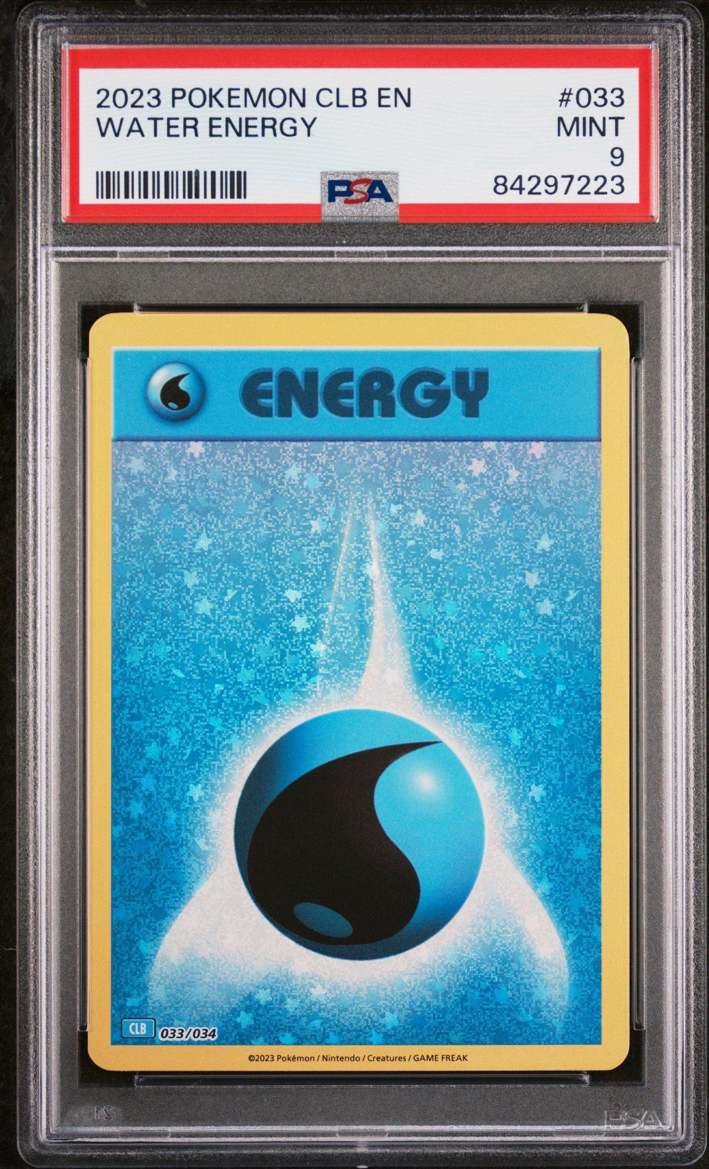 2023 Pokemon Clb-trading Card Game Classic Blastoise & Suicune Ex Deck 033 Water Energy PSA 9