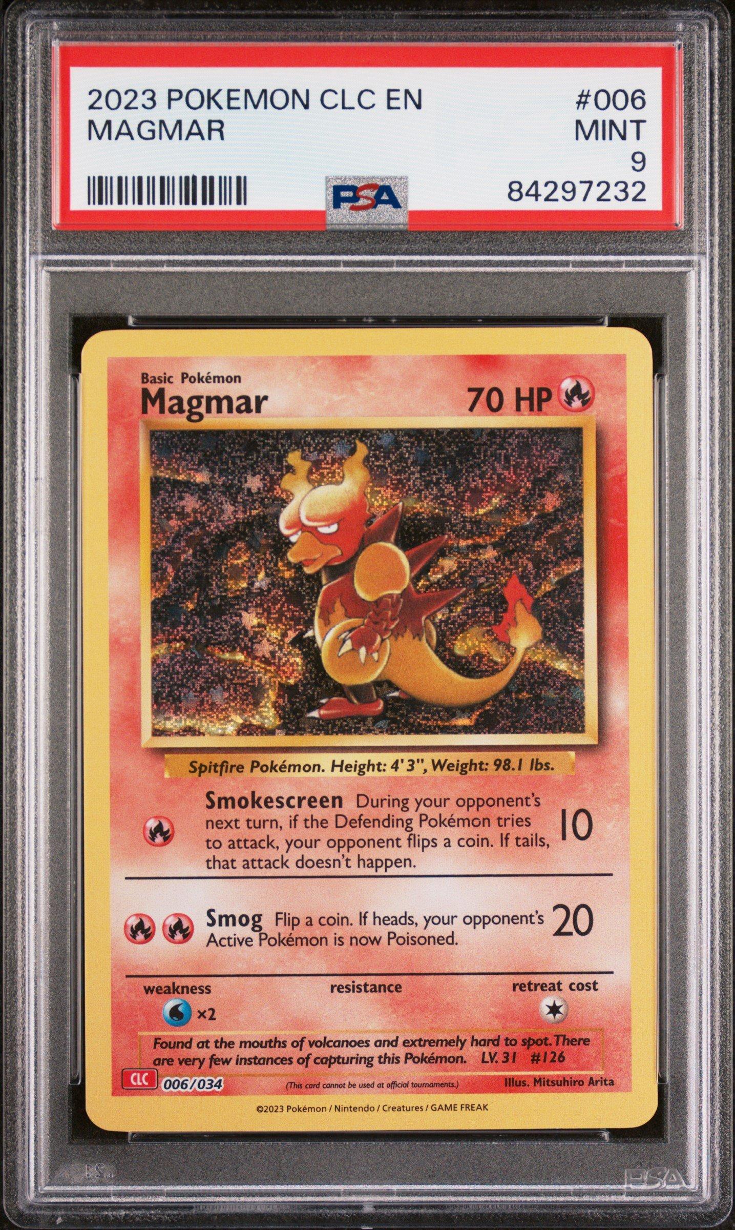 2023 Pokemon Clc-trading Card Game Classic Charizard & Ho-oh Ex Deck 006 Magmar PSA
