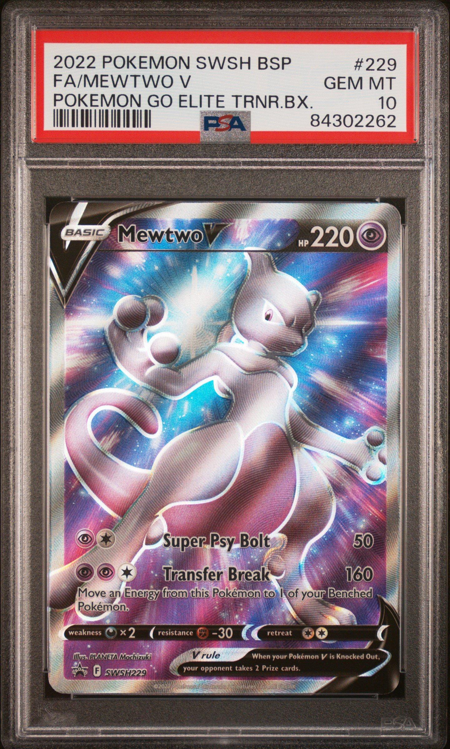 2022 Pokemon Swsh Black Star Promo 229 Full Art/mewtwo V Pokemon