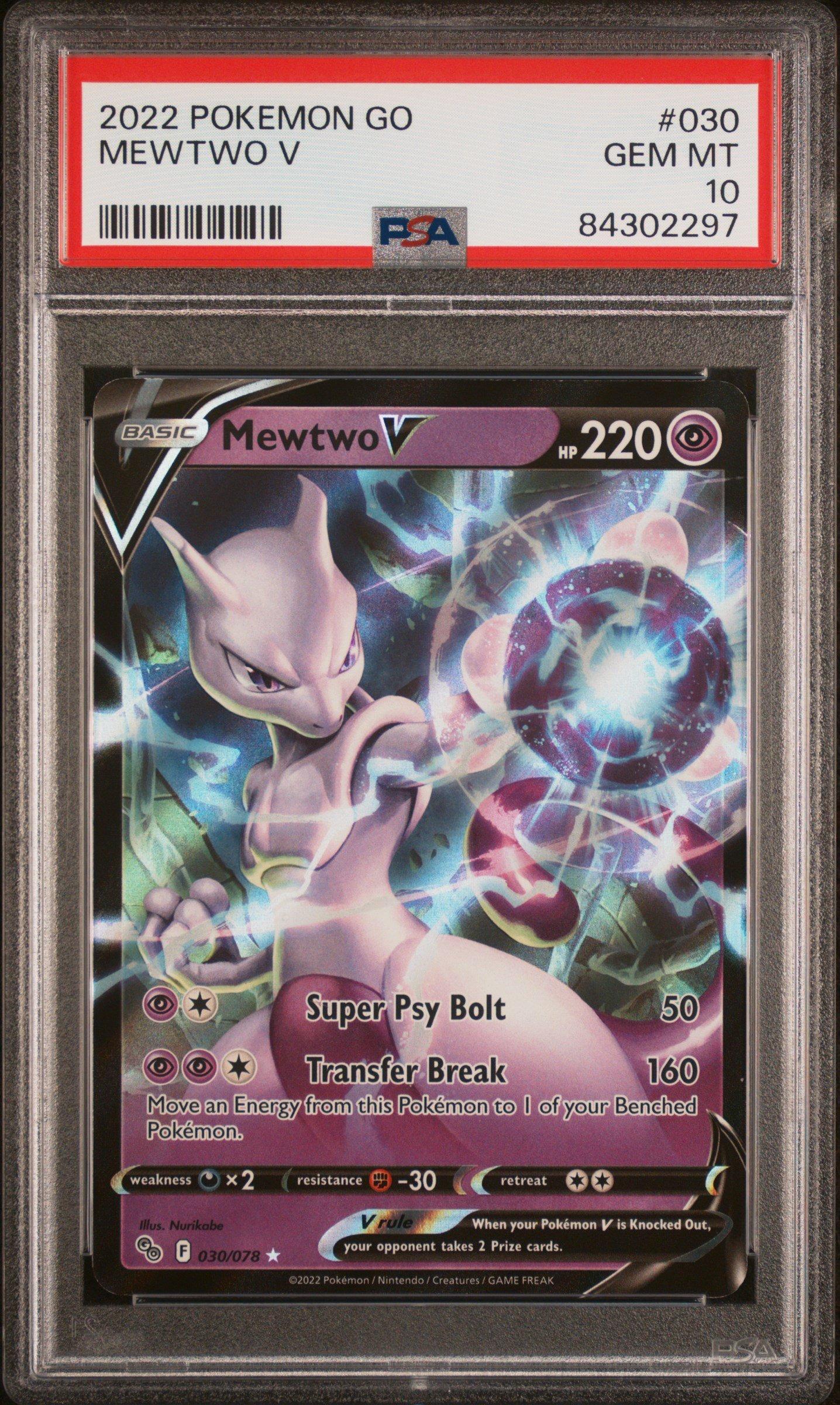 2022 Pokemon Go 030 Mewtwo V PSA 10 Graded Card | GameStop