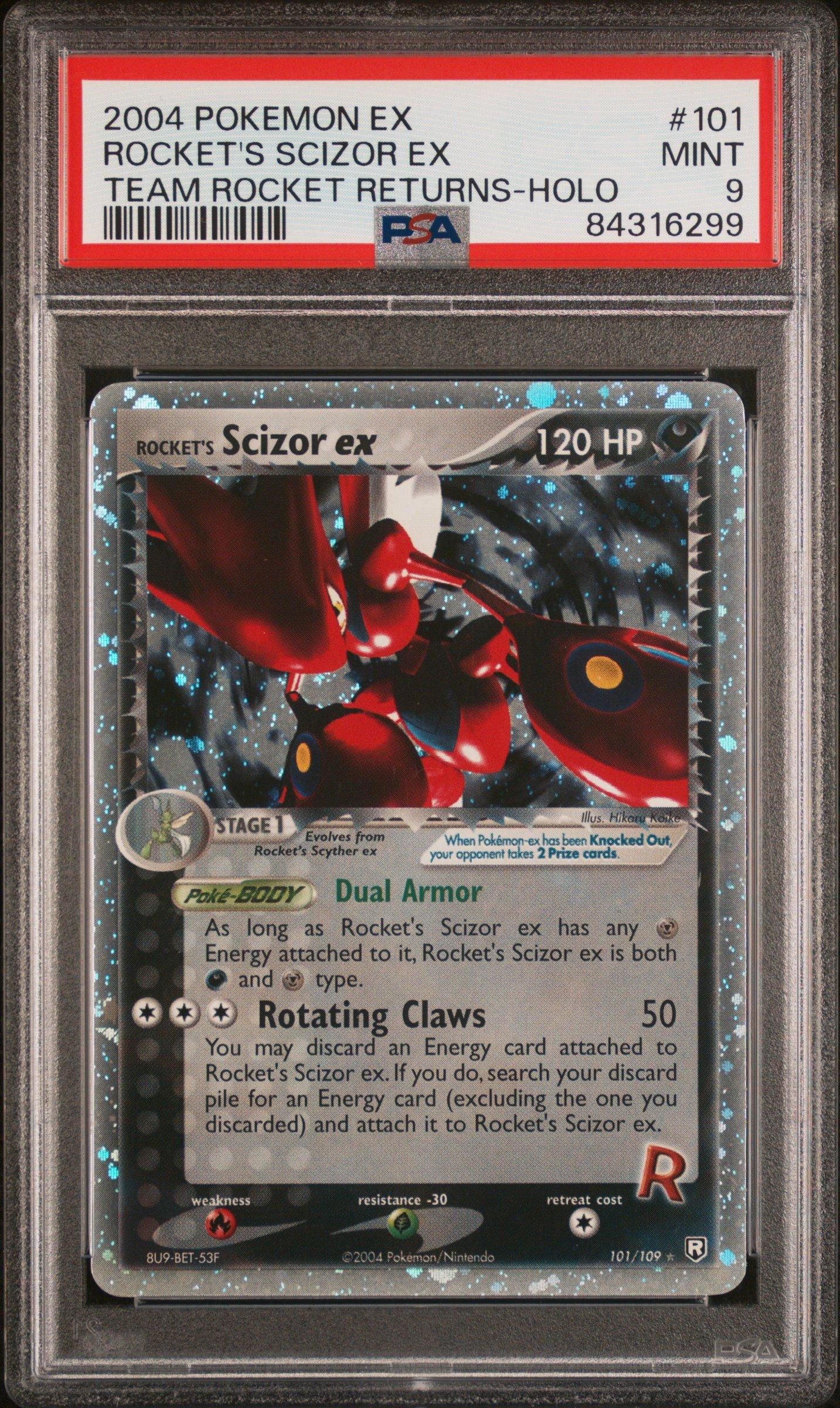 2004 Pokemon Ex Team Rocket Returns 101 Rocket's Scizor Ex-holo