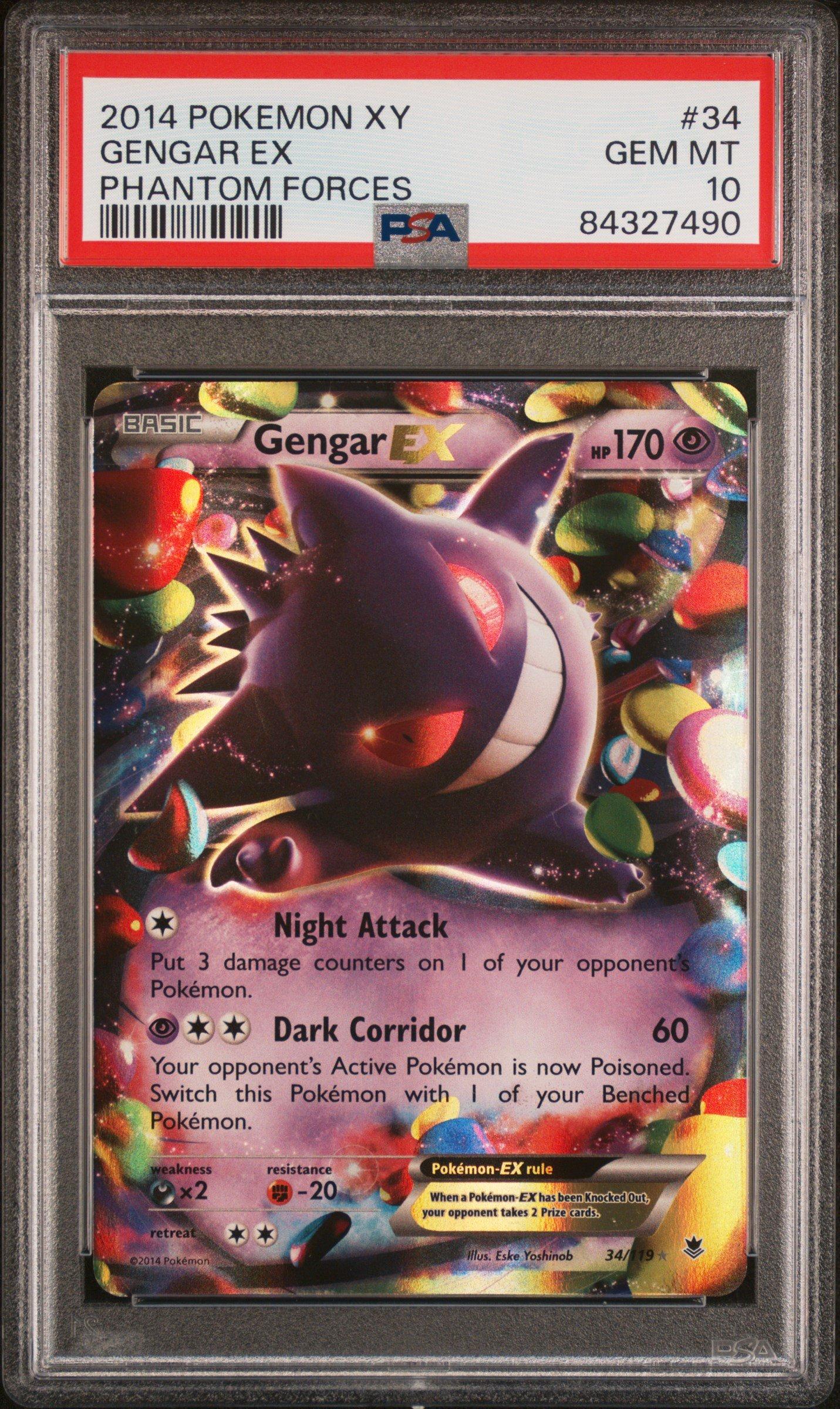 2014 Pokemon Xy Phantom Forces 34 Gengar Ex PSA 10 | GameStop