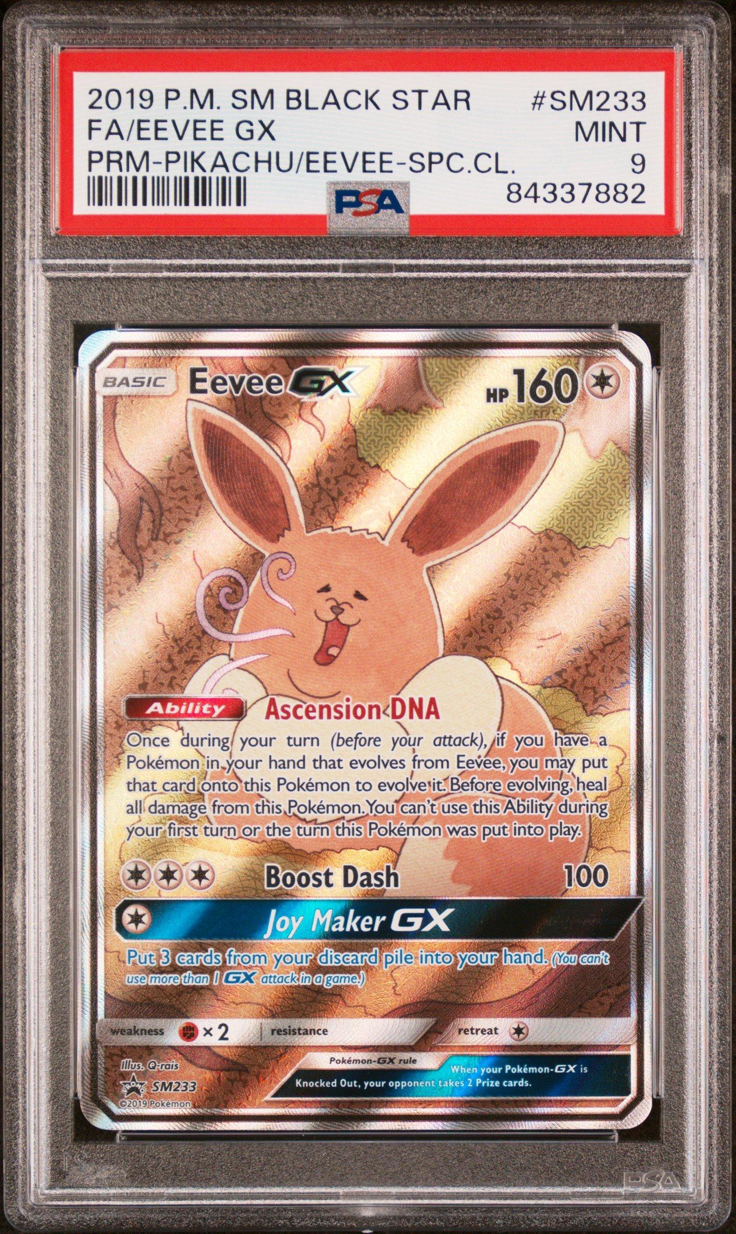 2019 Pokemon Sm Black Star Promo Sm233 Full Art/eevee Gx Pikachu
