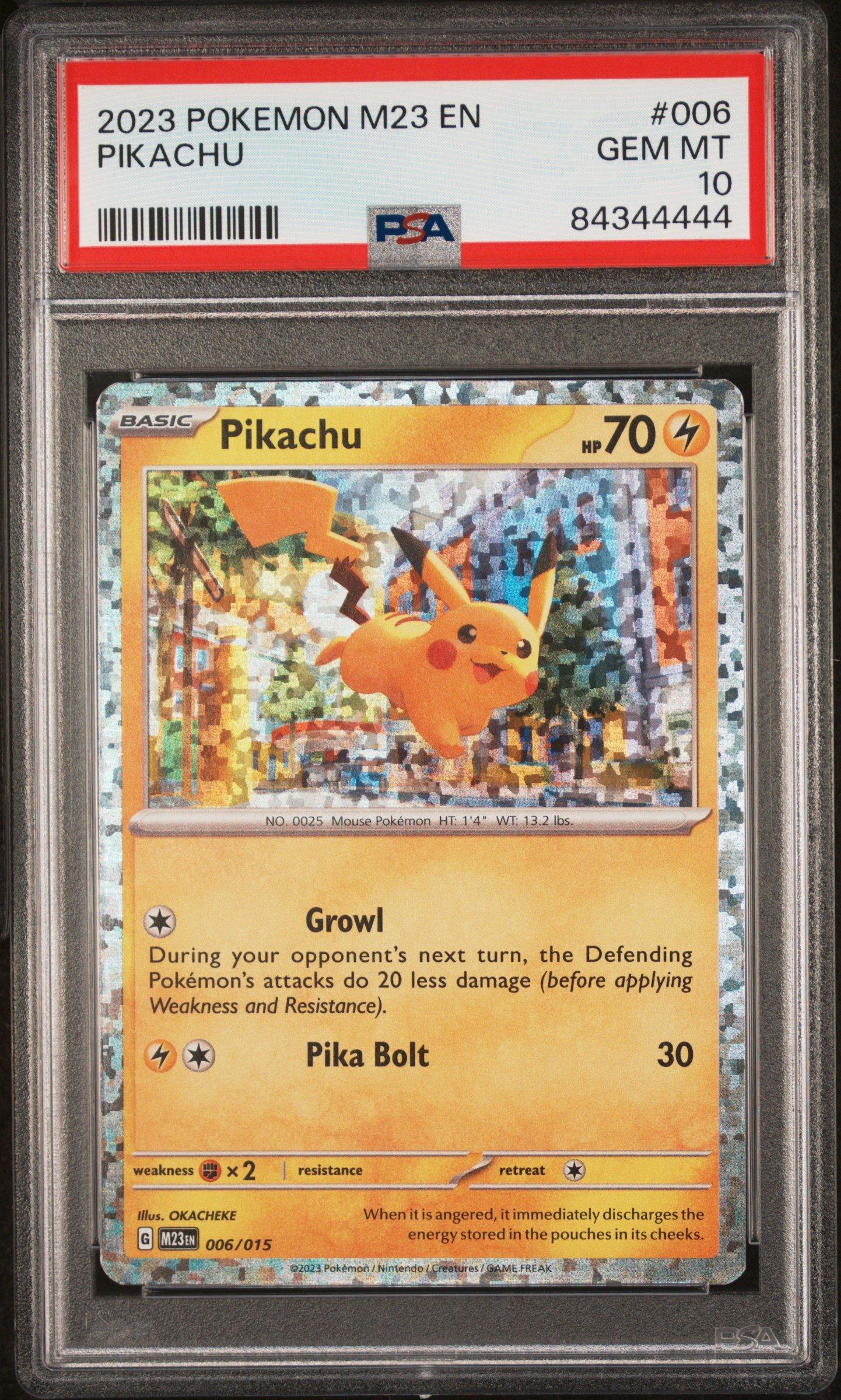 2023 Pokemon M23 En-mcdonald's Collection 006 Pikachu PSA 10