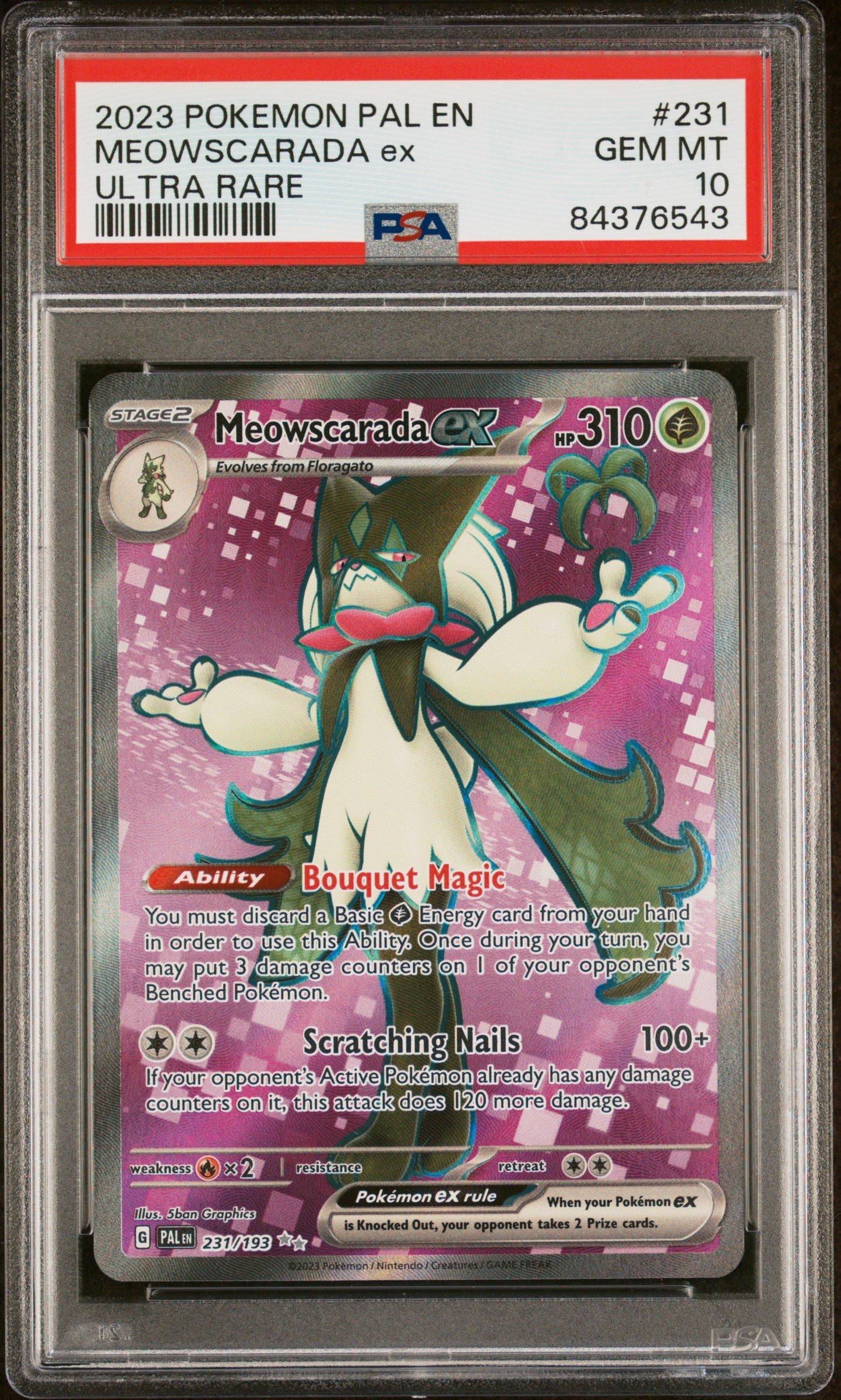 2023 Pokemon Pal En-paldea Evolved 231 Meowscarada Ex PSA 10