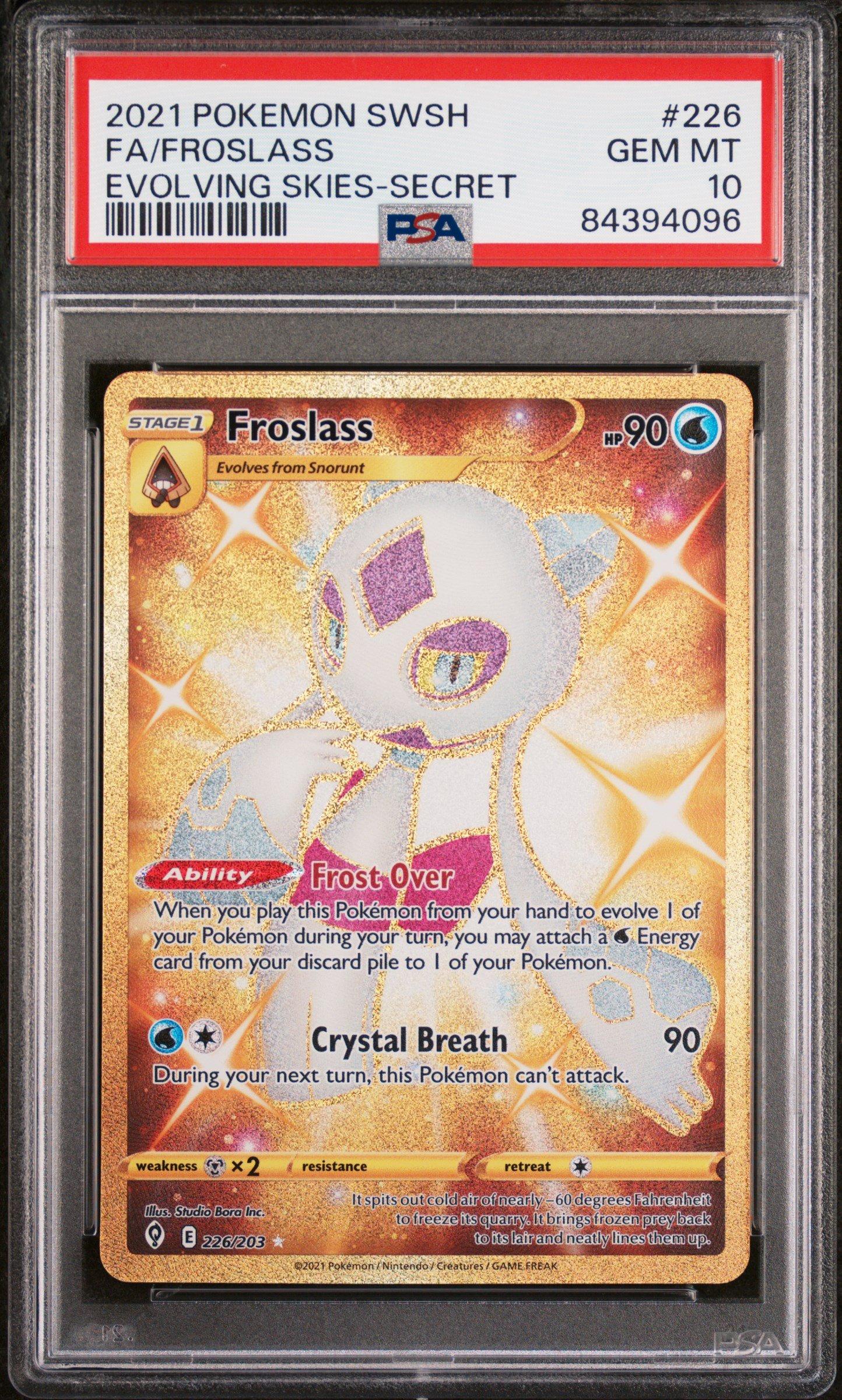 2021 Pokemon Sword & Shield Evolving Skies 226 Fa/froslass PSA 10