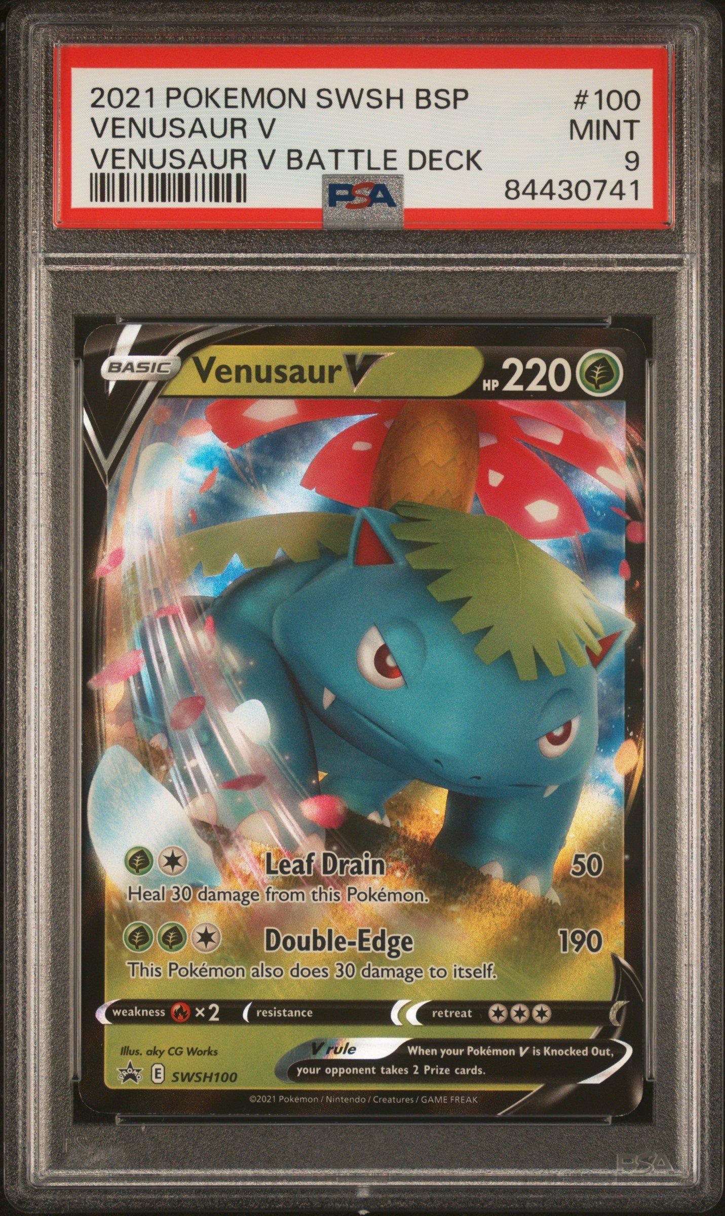 2021 Pokemon Swsh Black Star Promo 100 Venusaur V Venusaur V Battle Deck PSA