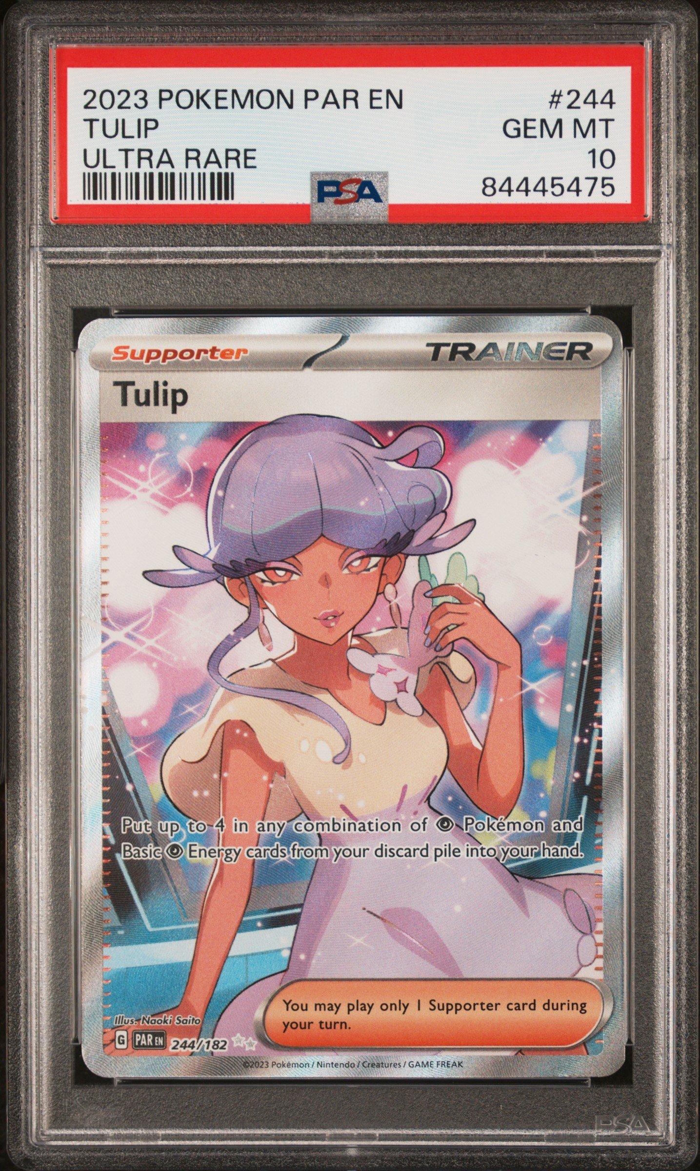 2023 Pokemon Par En-paradox Rift 244 Tulip Ultra Rare PSA
