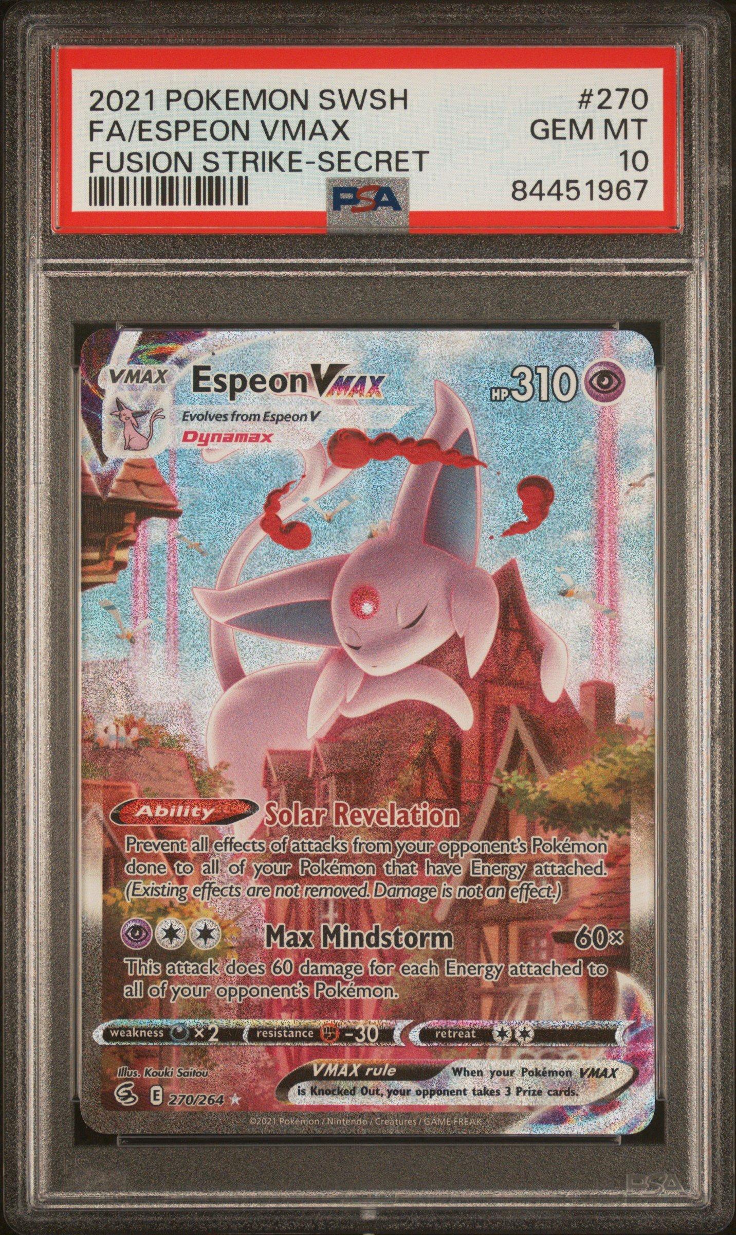 2021 Pokemon Sword & Shield Fusion Strike 270 Full Art/espeon Vmax