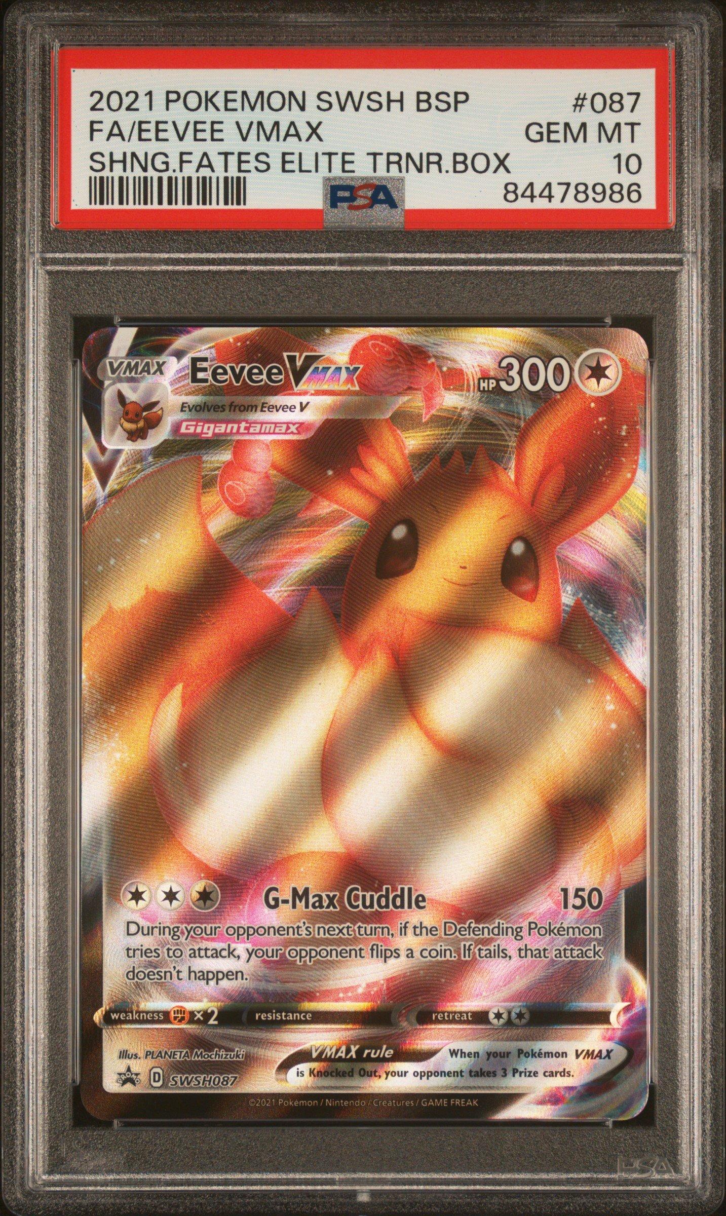 2021 Pokemon Swsh Black Star Promo 087 Full Art/eevee Vmax Shining