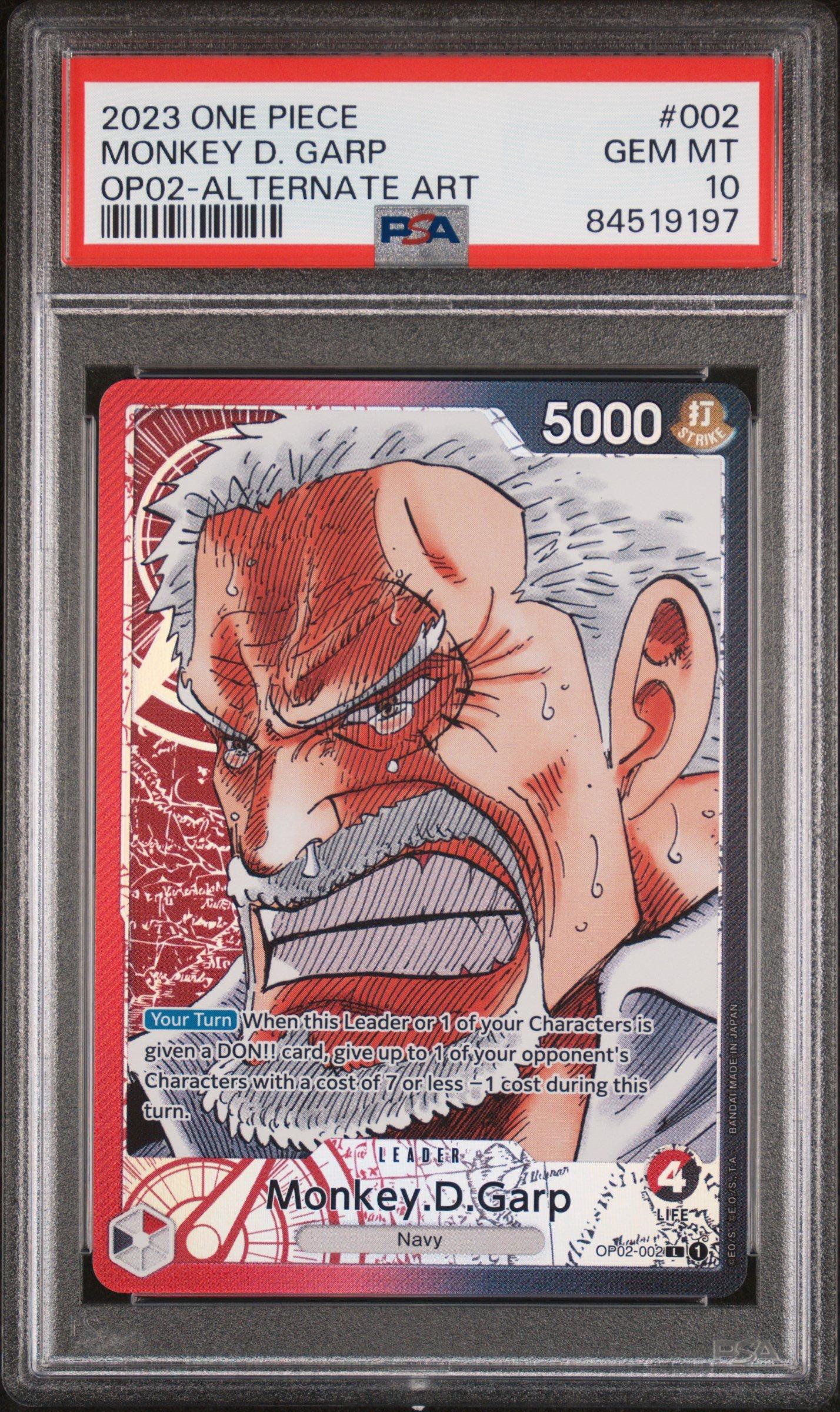 2023 One Piece Paramount War 002 Monkey D. Garp Alternate Art PSA 10