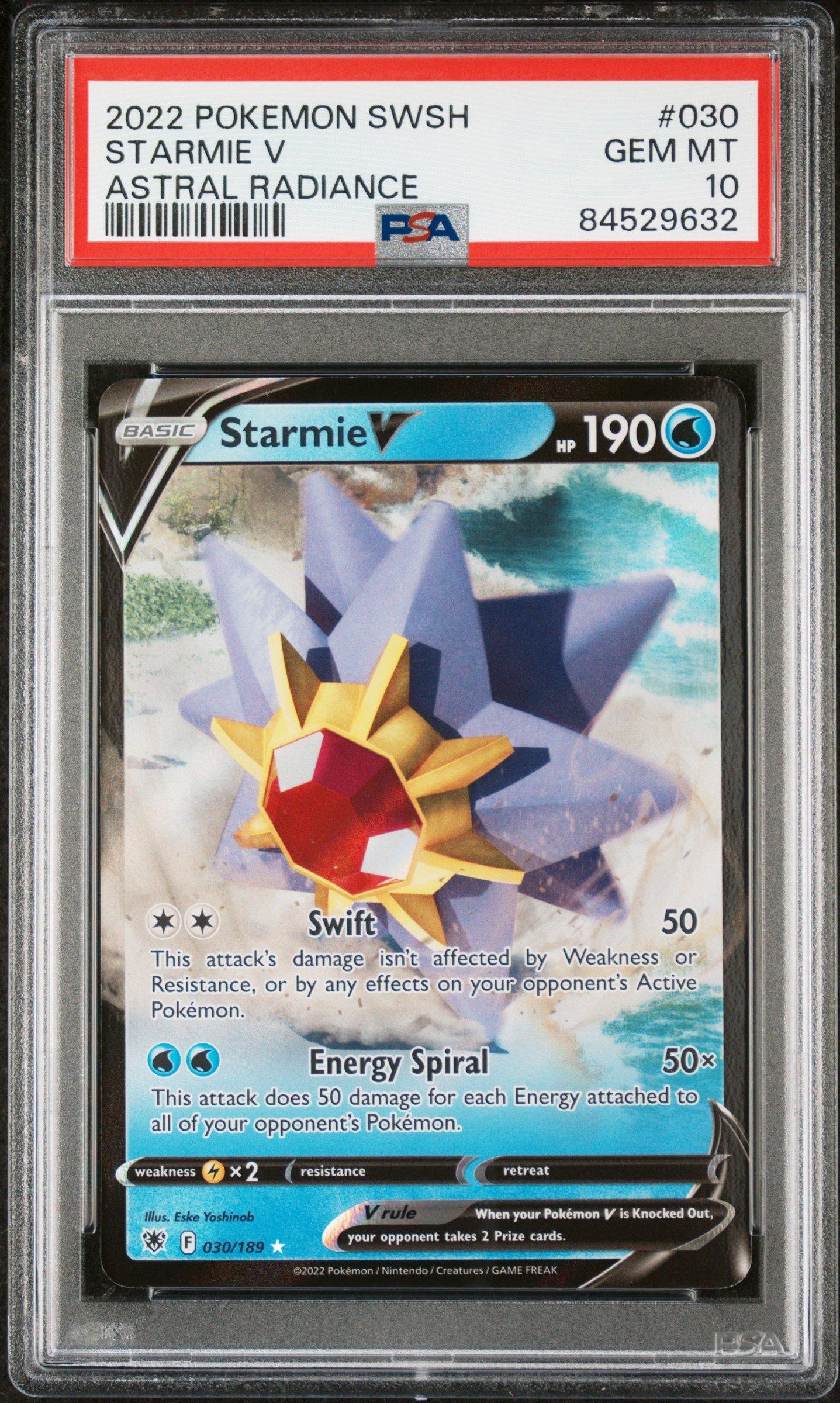 2022 Pokemon Sword & Shield Astral Radiance 030 Starmie V PSA 10