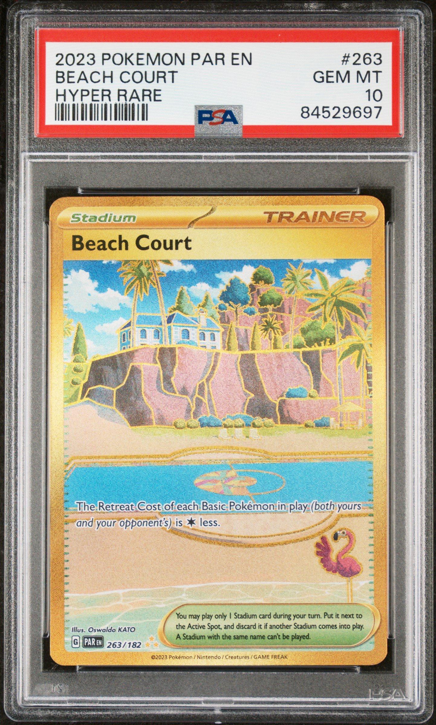 2023 Pokemon Par En-paradox Rift 263 Beach Court Hyper Rare PSA