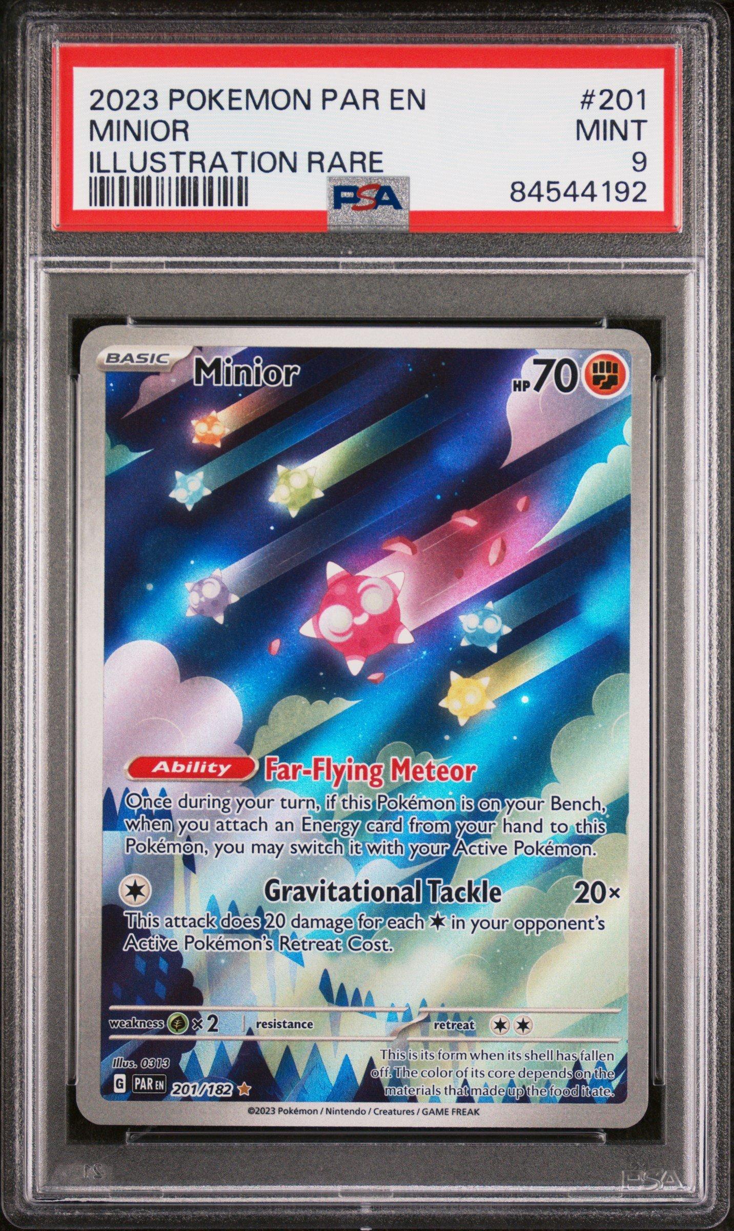 2023 Pokemon Par En-paradox Rift 201 Minior Illustration Rare PSA
