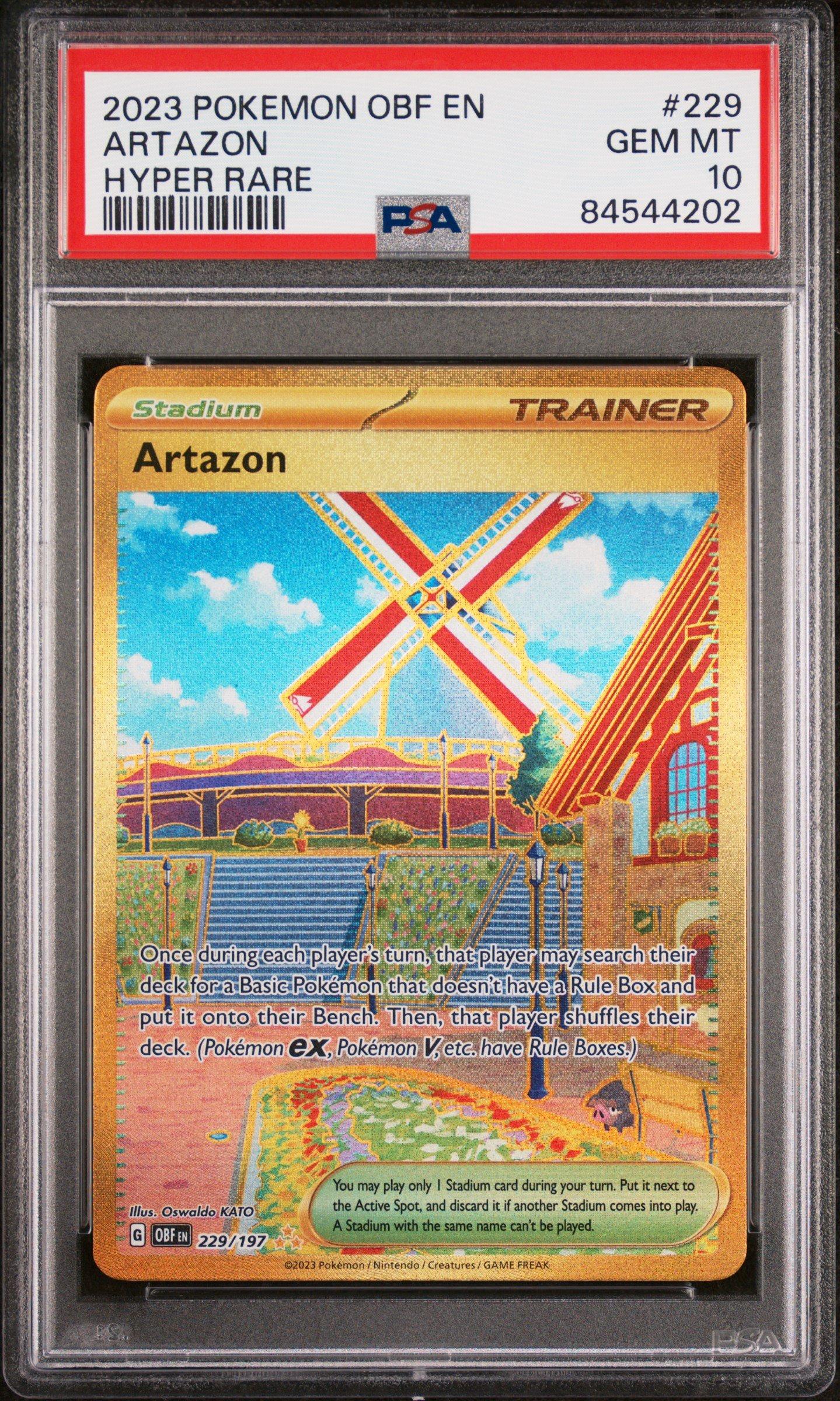 2023 Pokemon Obf En-obsidian Flames 229 Artazon Hyper Rare PSA 10 Graded  Card | GameStop