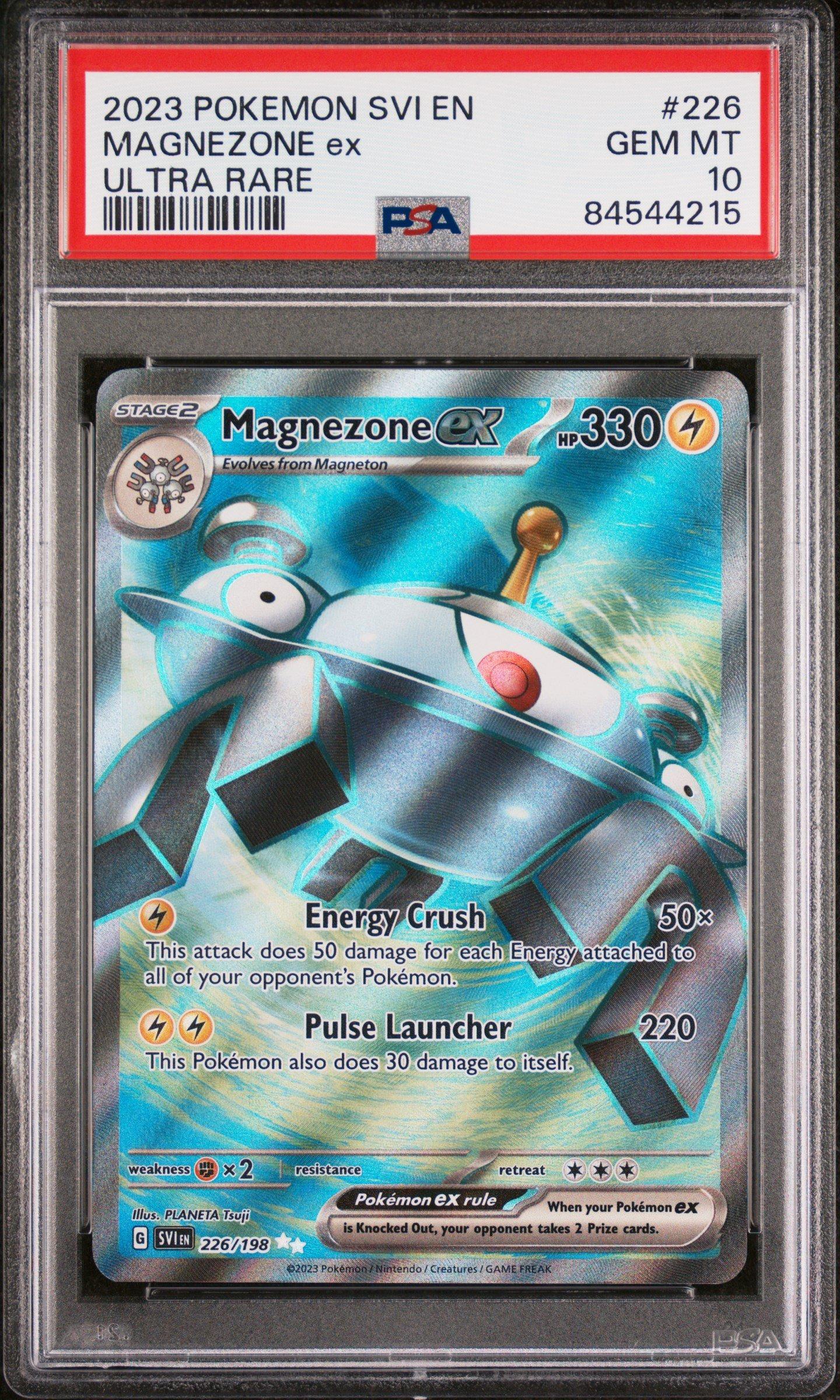 2023 Pokemon Svi En-scarlet & Violet 226 Magnezone Ex Ultra Rare PSA 10