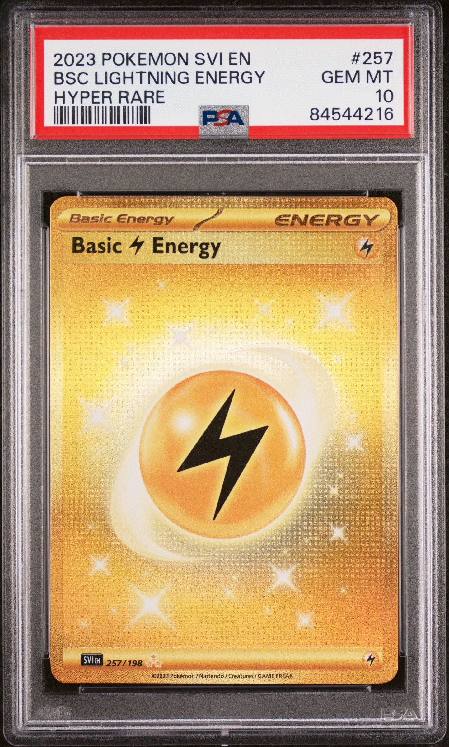 2023 Pokemon Svi En-scarlet & Violet 257 Basic Lightning Energy Hyper Rare PSA 10