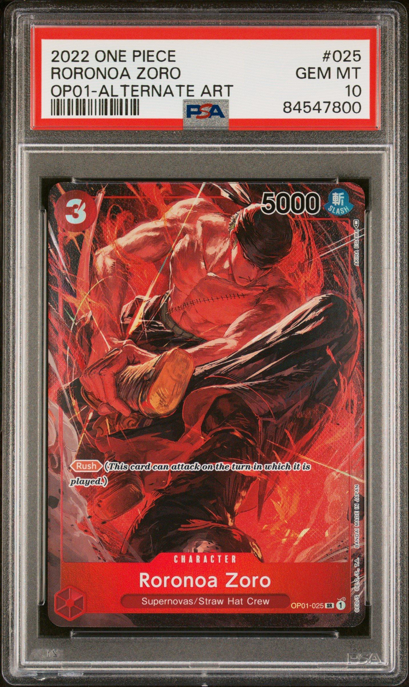 2022 One Piece Op01-romance Dawn 025 Roronoa Zoro Alternate Art