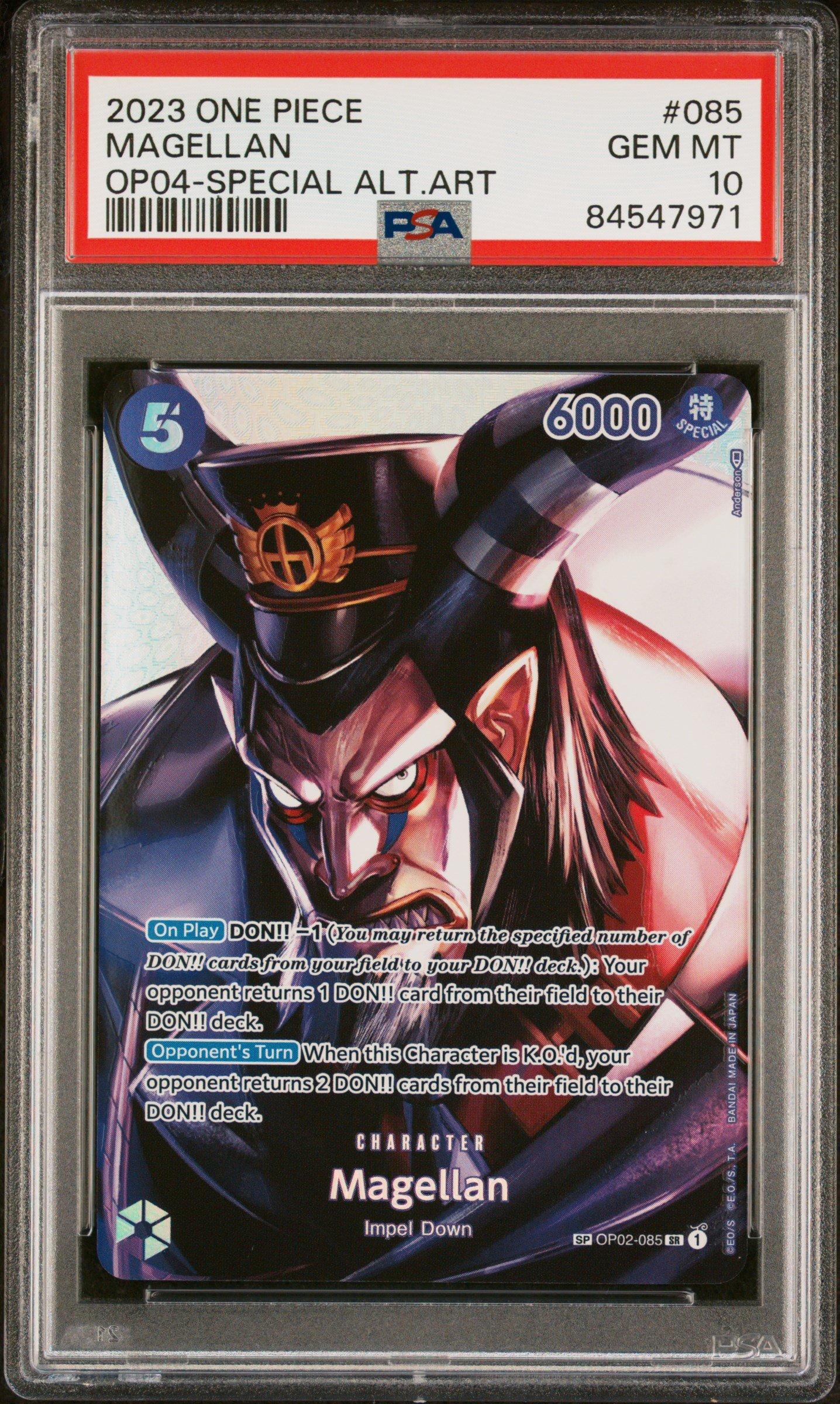 2023 One Piece Kingdoms Of Intrigue 085 Magellan Special Alternate Art PSA  10 Graded Card | GameStop