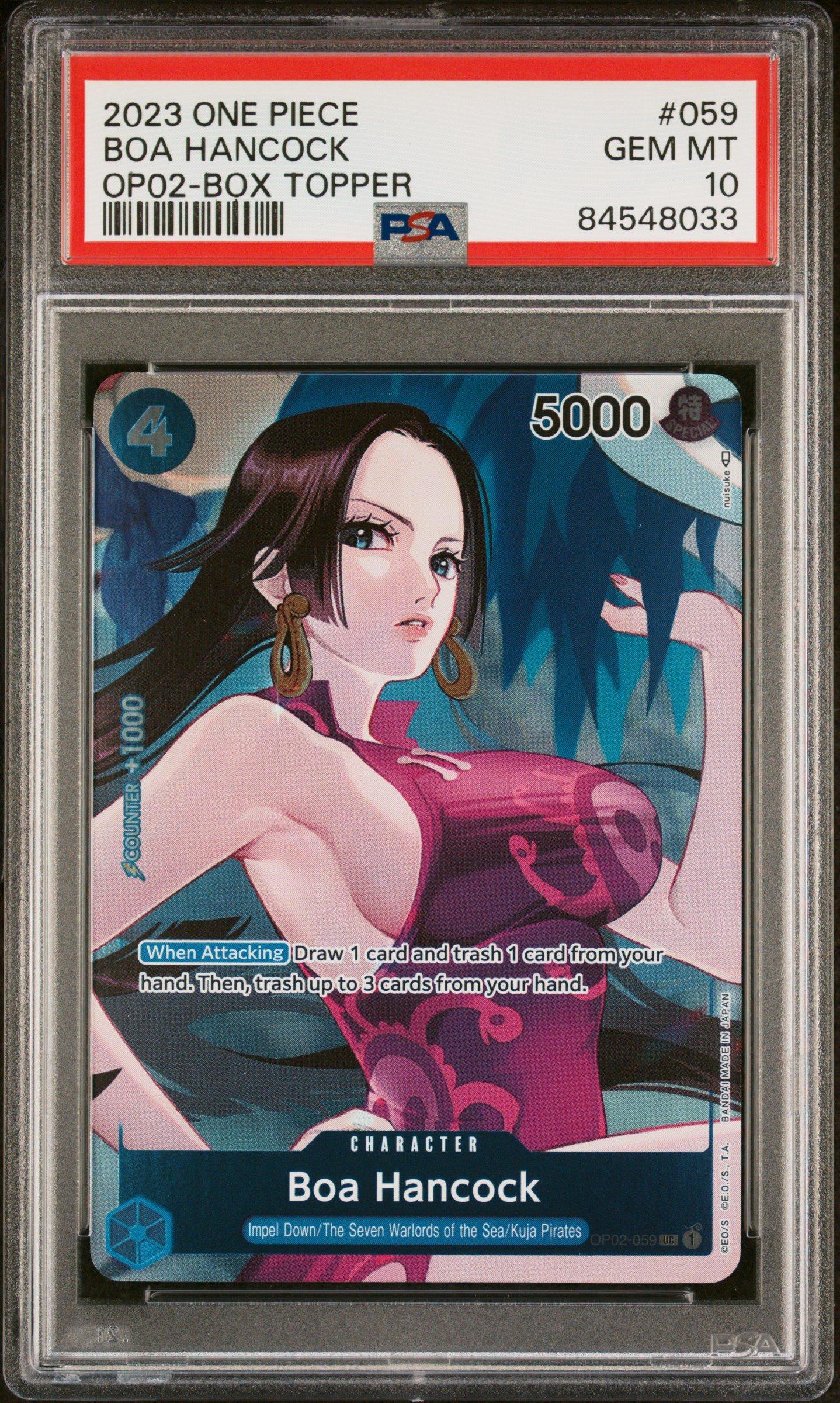 2023 One Piece Paramount War 059 Boa Hancock Box Topper PSA