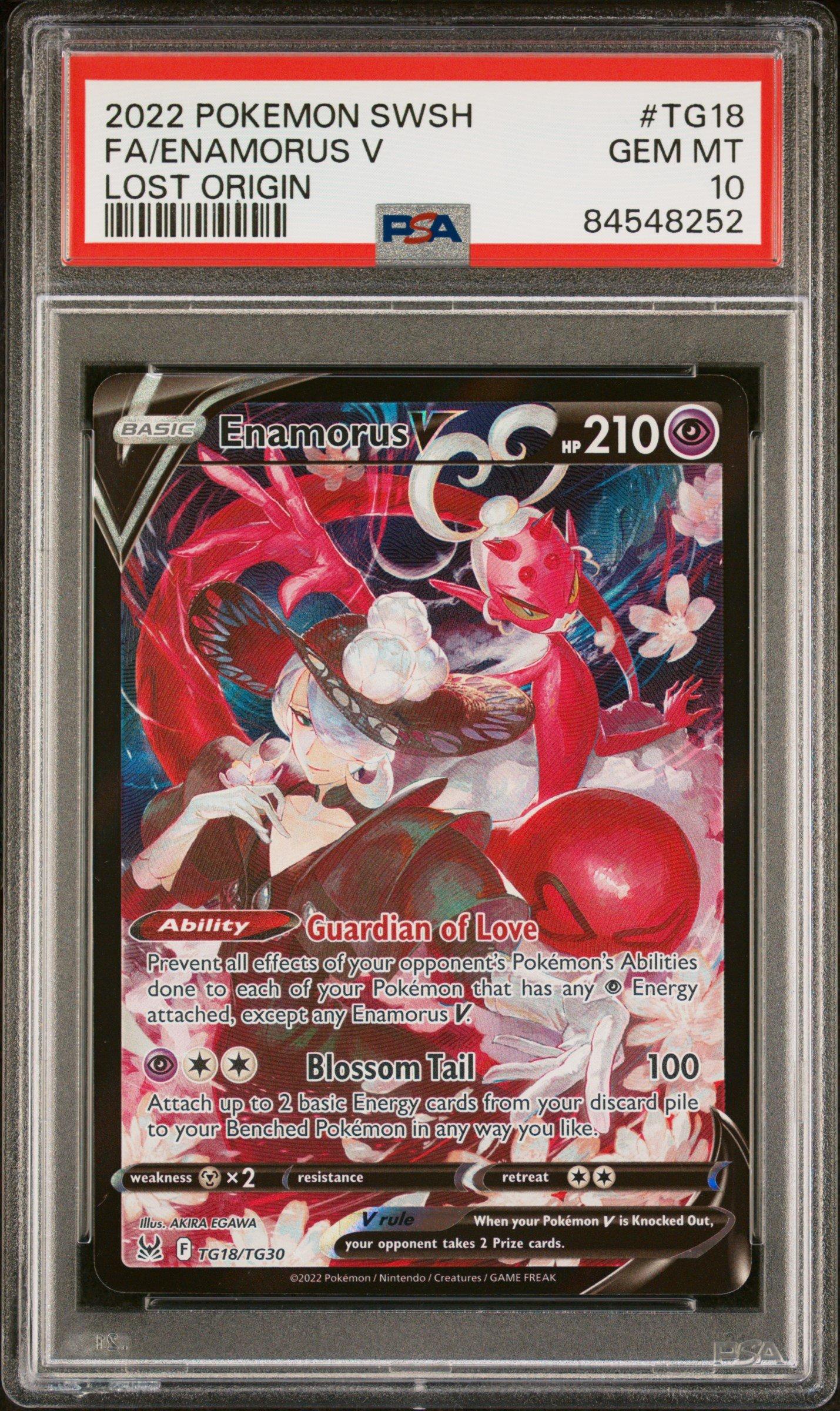 2022 Pokemon Sword & Shield Lost Origin Tg18 Full Art/enamorus V