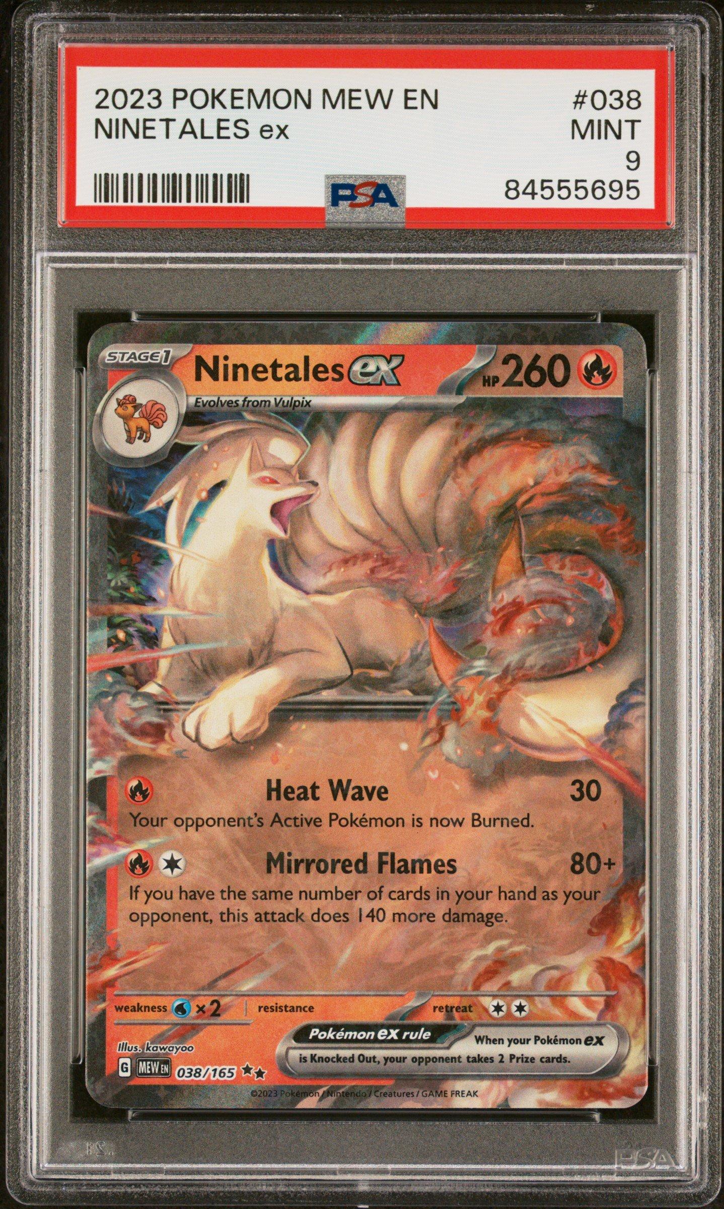 2023 Pokemon Mew En-151 038 Ninetales Ex PSA