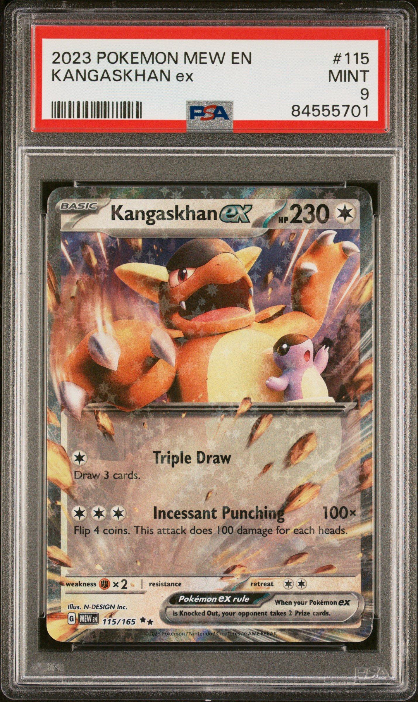 2023 Pokemon Mew En-151 115 Kangaskhan Ex PSA 9