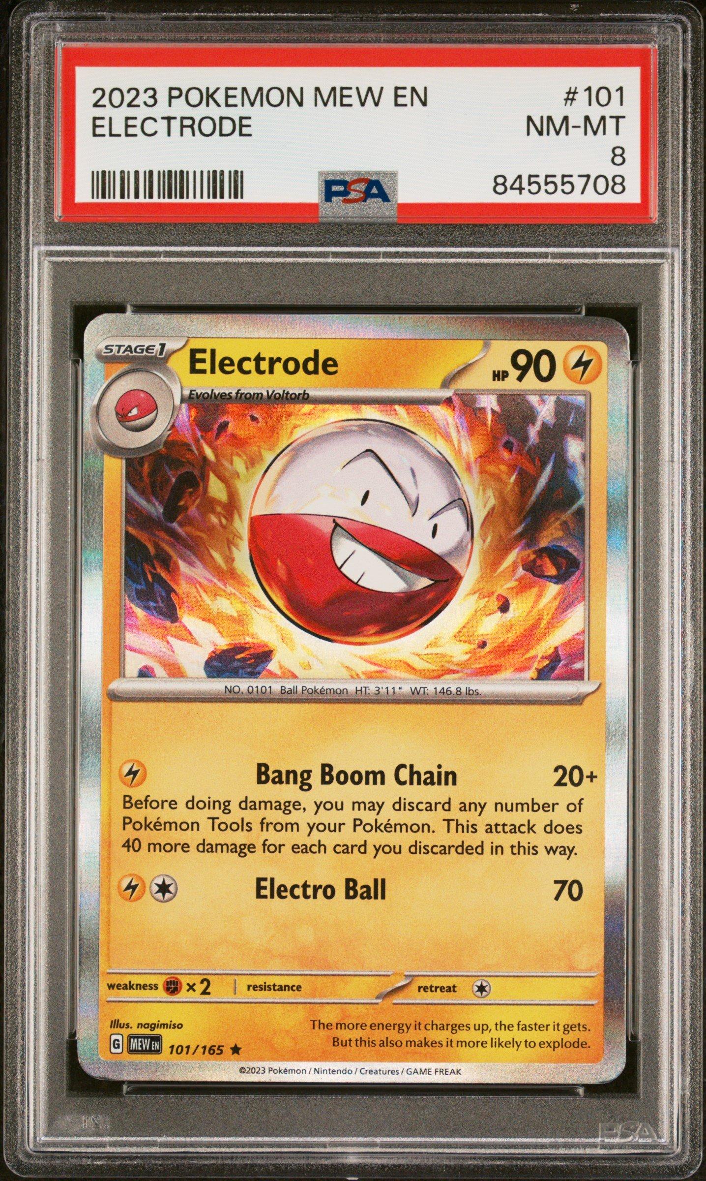2023 Pokemon Mew En-151 101 Electrode PSA 8