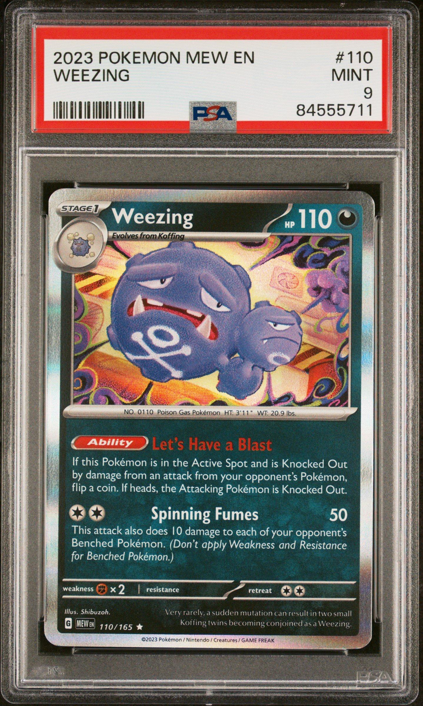2023 Pokemon Mew En-151 110 Weezing PSA 9