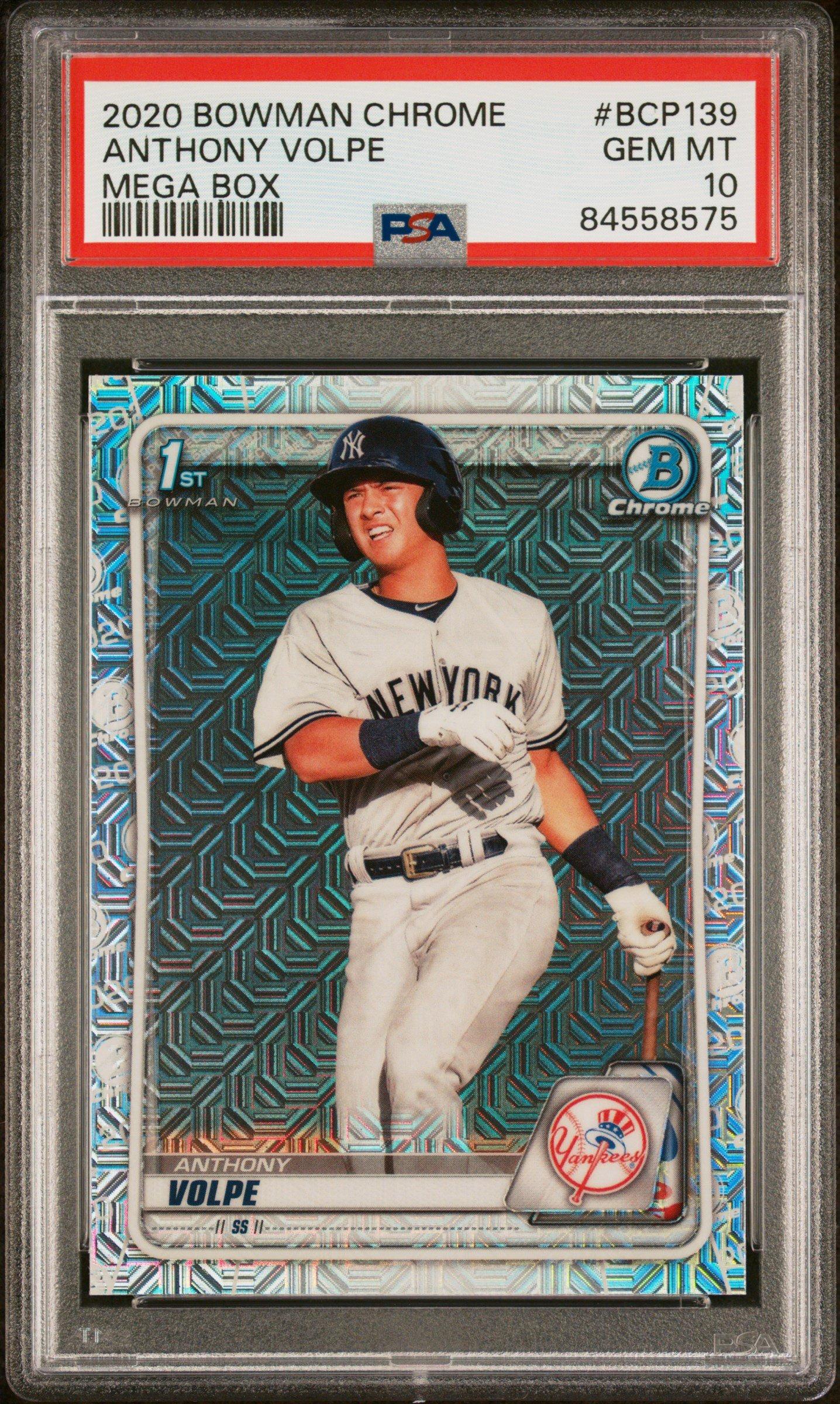 2020 Bowman Chrome Mega Box Bcp139 Anthony Volpe PSA 10 Graded