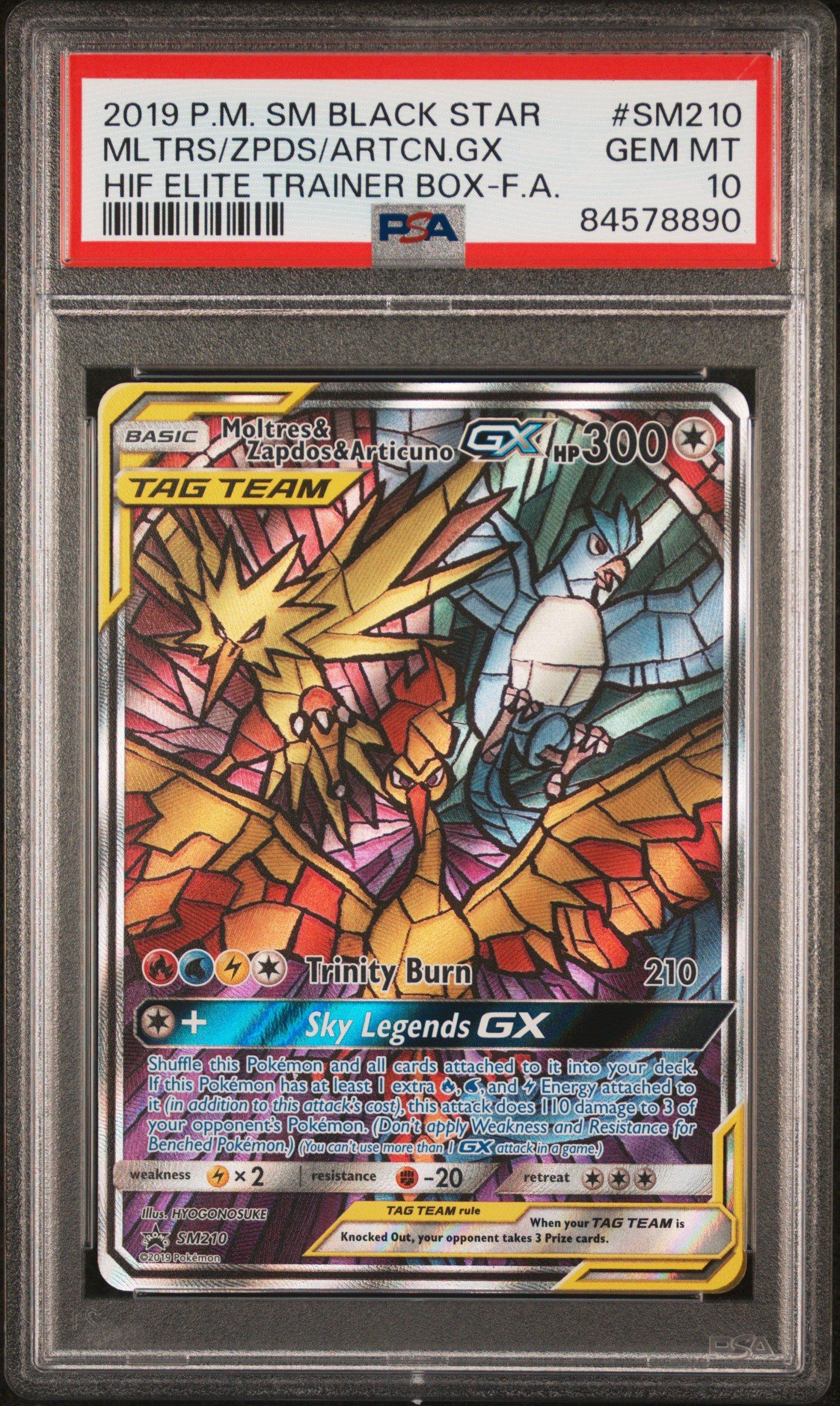 2019 Pokemon Sm Black Star Promo Sm210 Full Art/moltres & Zapdos