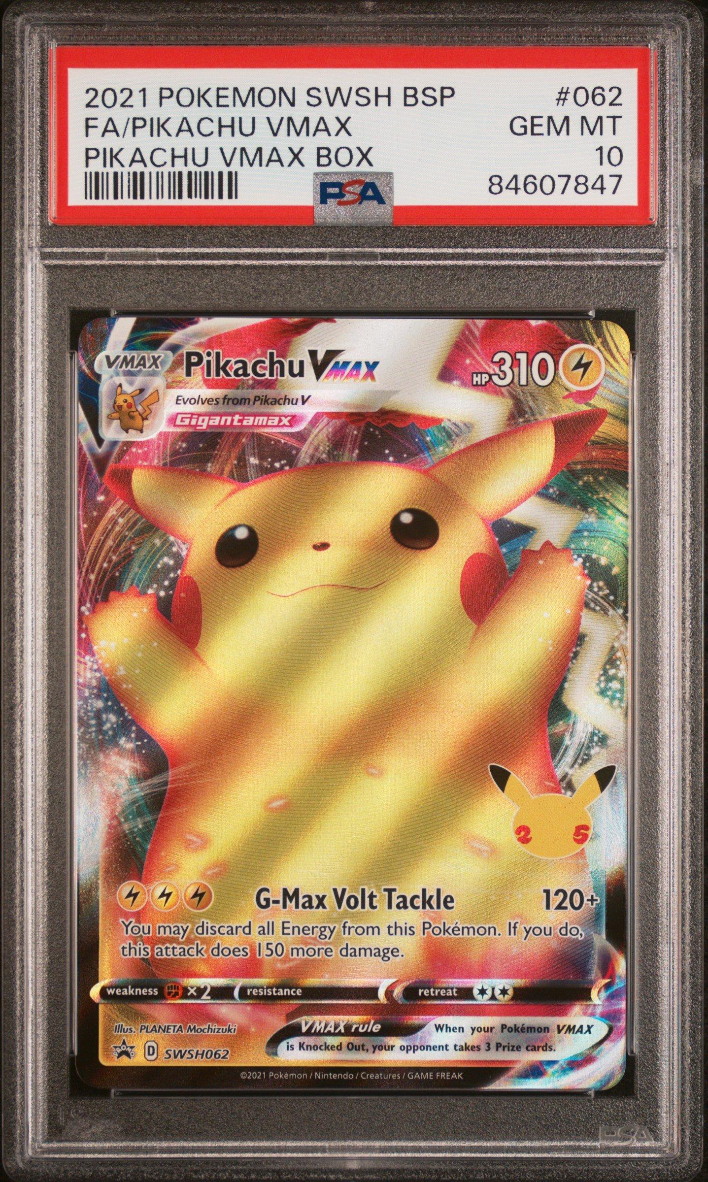 2021 Pokemon Swsh Black Star Promo 062 Full Art/pikachu Vmax