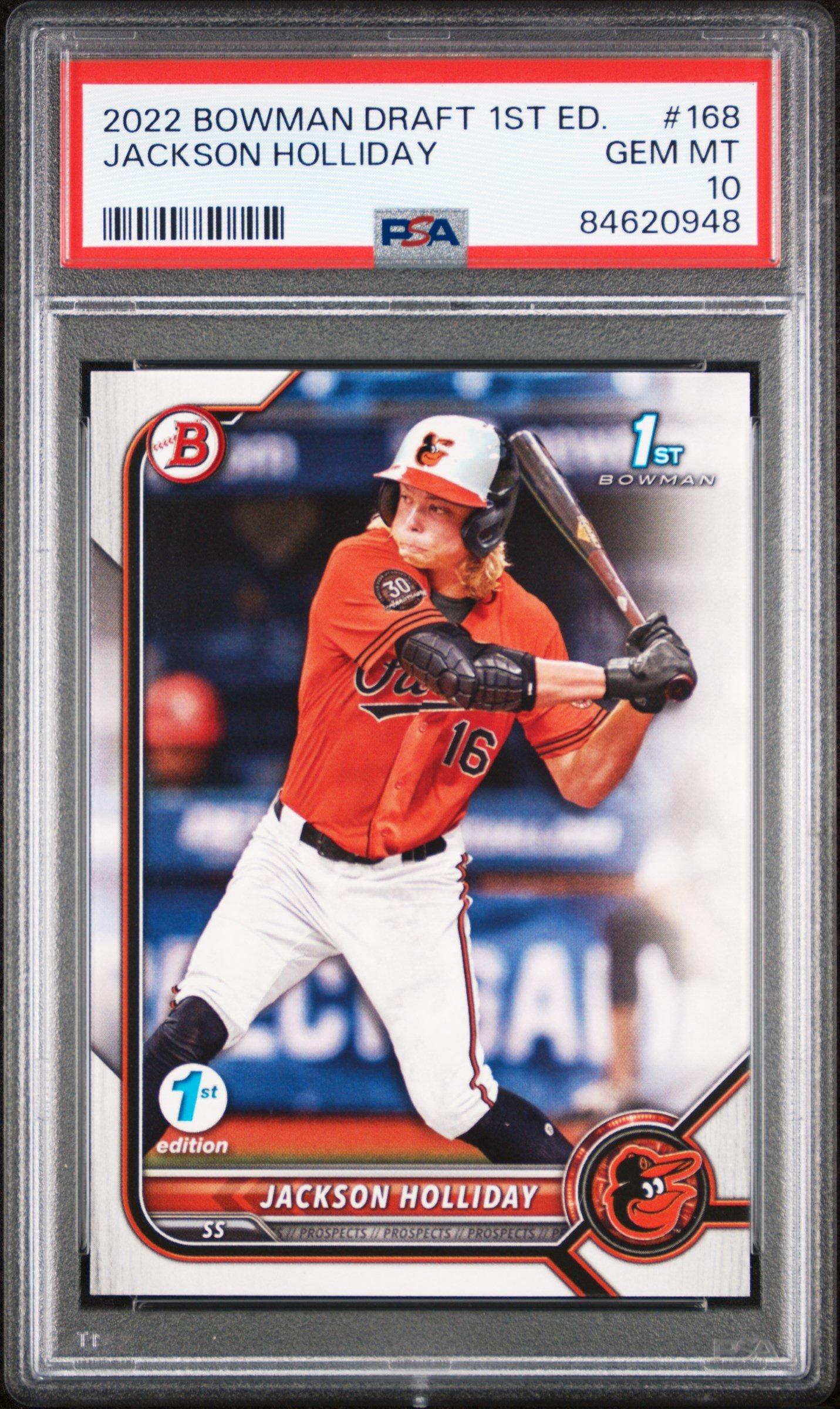 2022 Bowman Draft 1st Edition 168 Jackson Holliday PSA 10