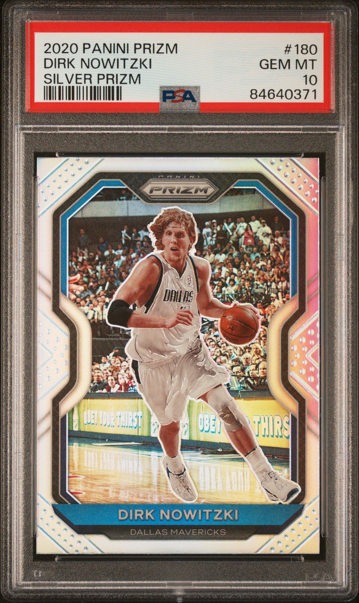2020 Panini Prizm 180 Dirk Nowitzki Silver Prizm PSA 10 Graded