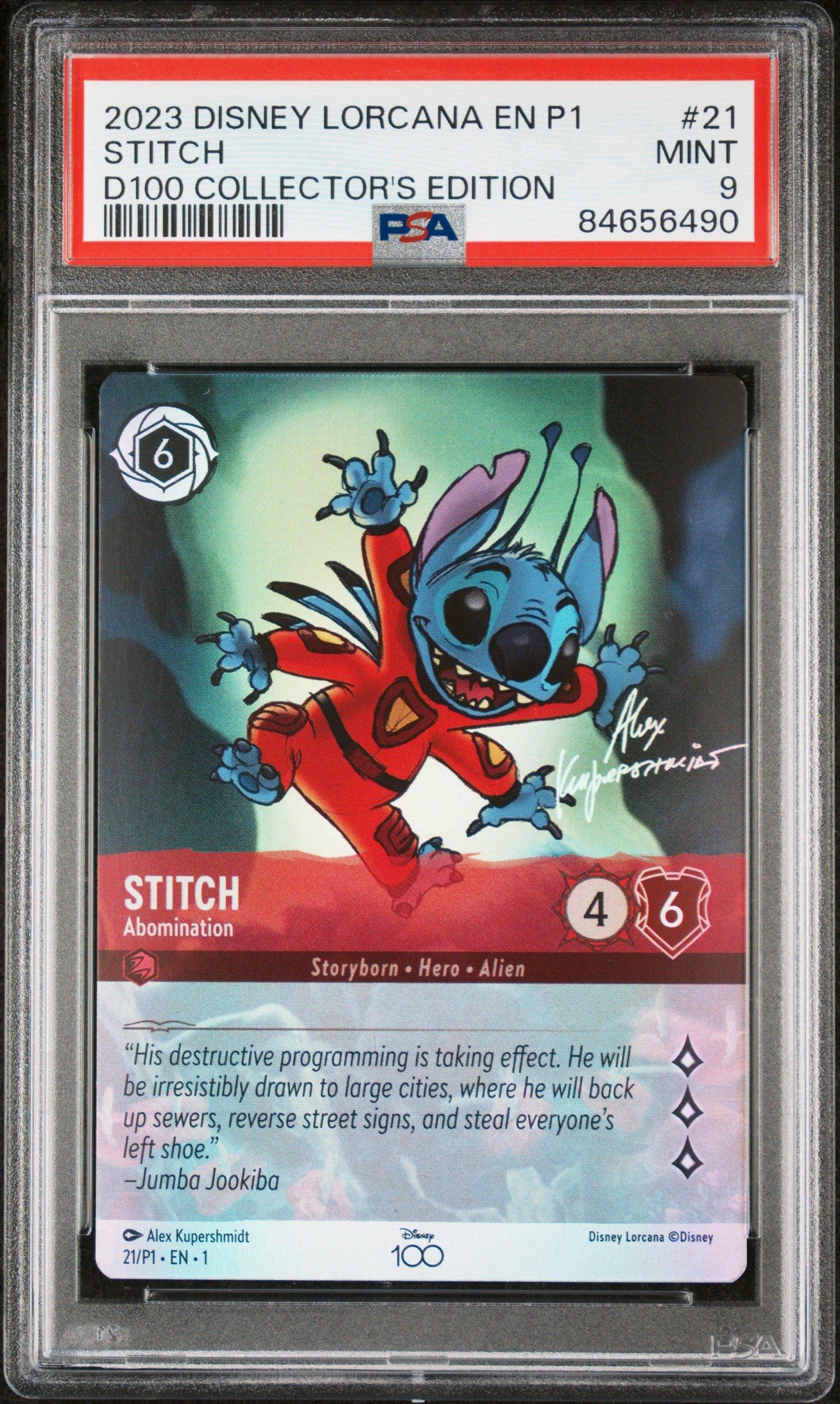 2023 Disney Lorcana En P1-promo 21 Stitch - Abomination Disney100  Collector's Edition Gift Set PSA 9 Graded Card | GameStop