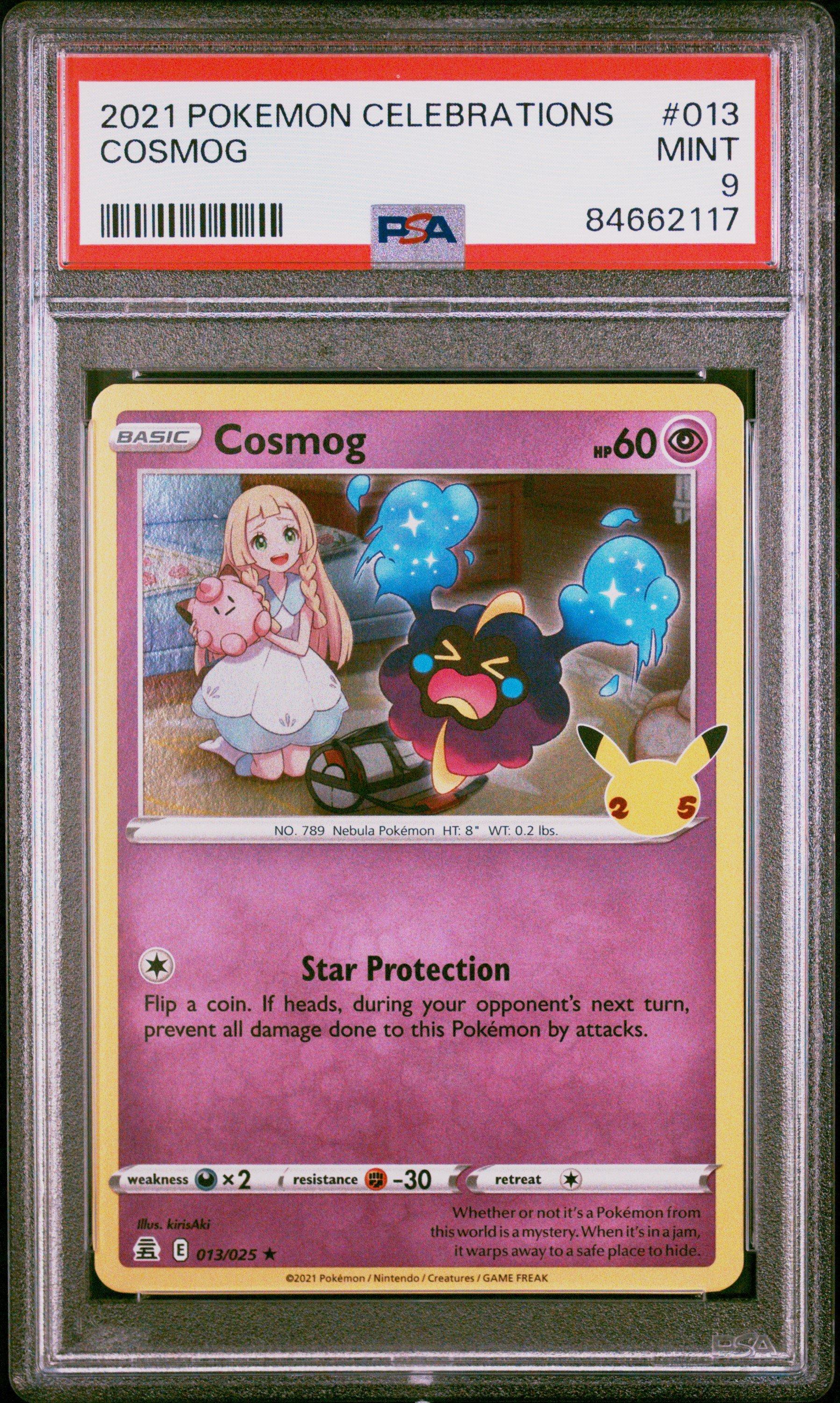2021 Pokemon Celebrations 013 Cosmog PSA 9 Graded Card | GameStop