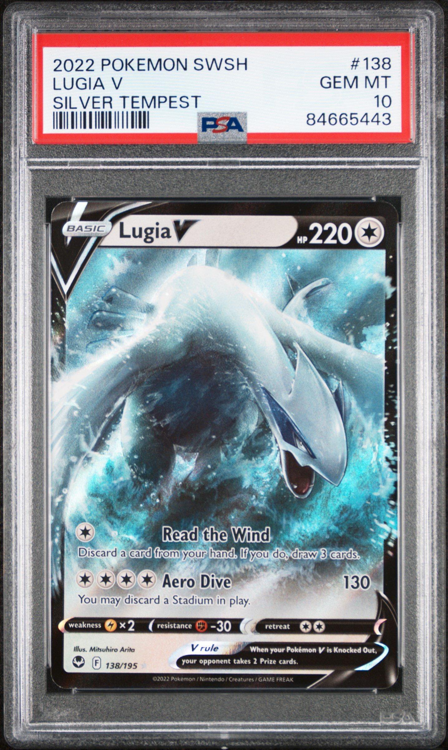2022 Pokemon Sword & Shield Silver Tempest 138 Lugia V PSA 10