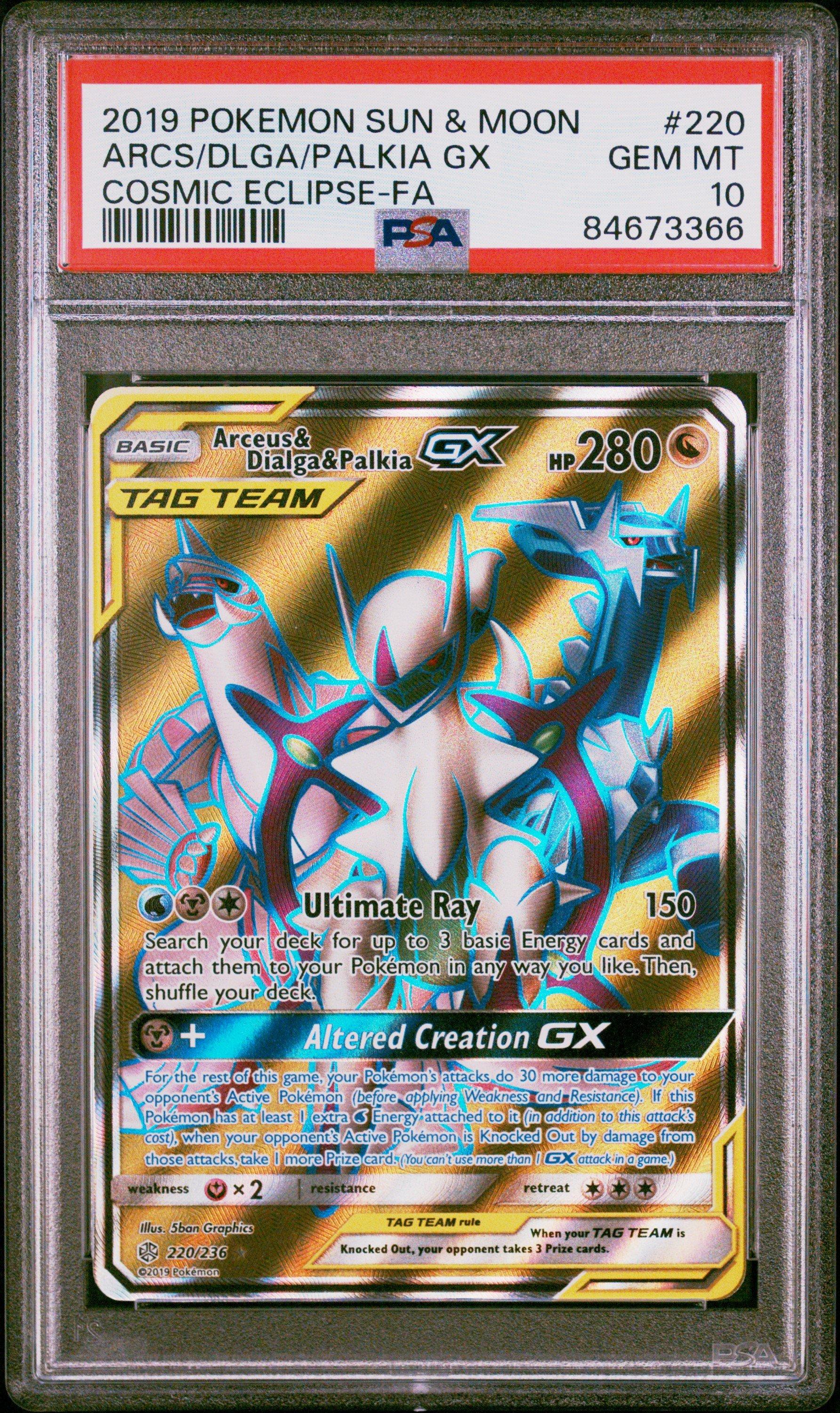 2019 Pokemon Sun & Moon Cosmic Eclipse 220 Full Art/arceus