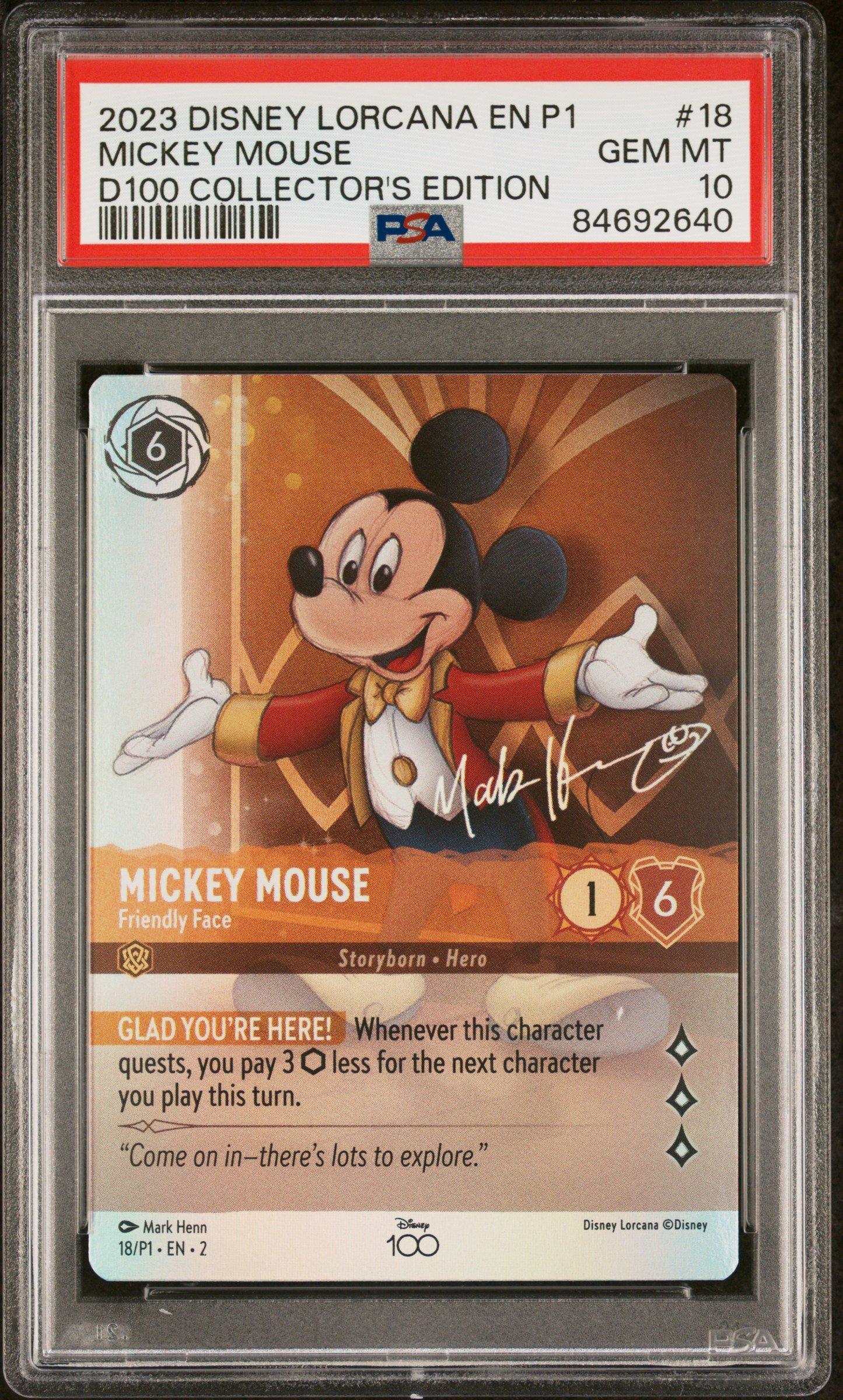 2023 Disney Lorcana En P1-promo 18 Mickey Mouse - Friendly Face
