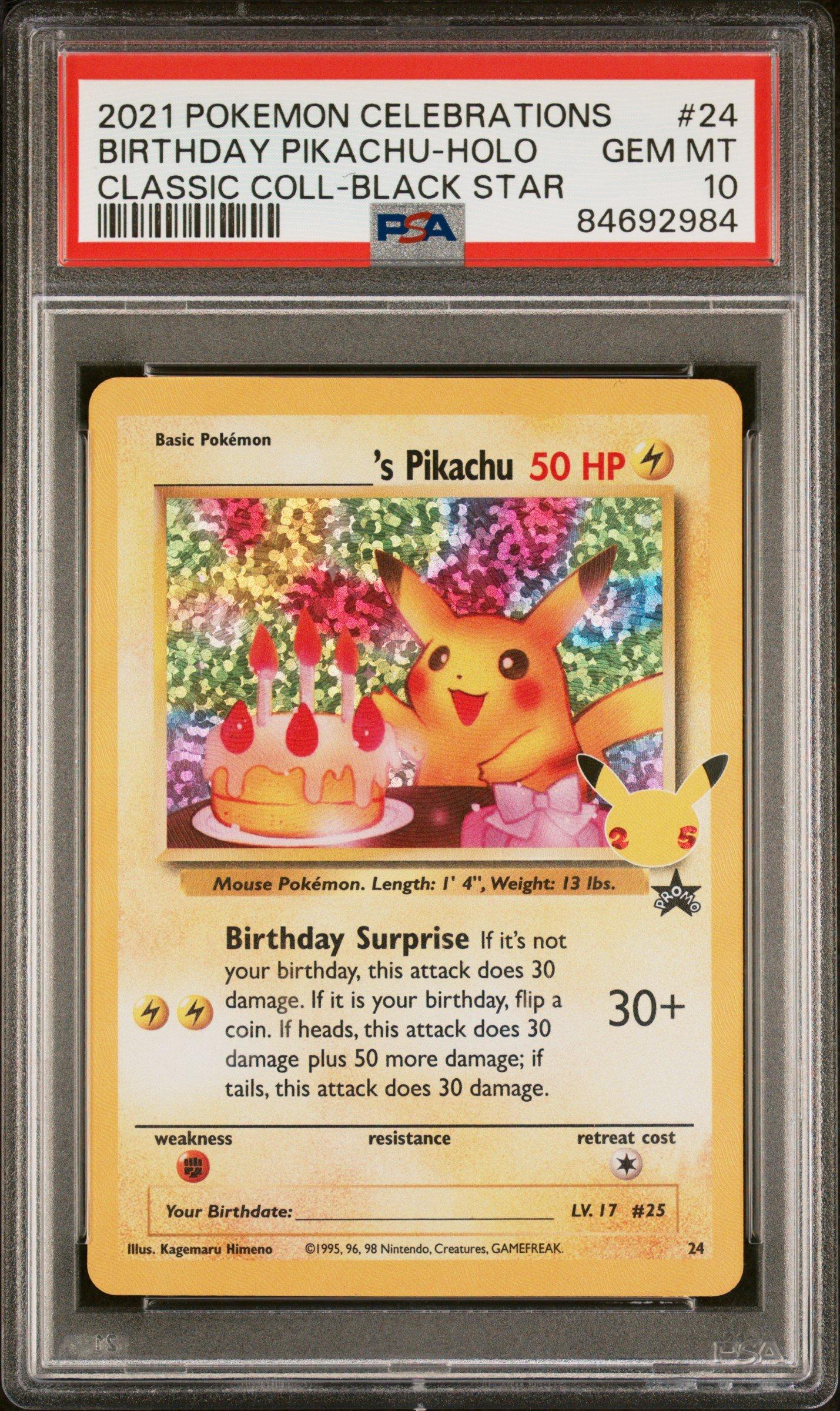 【PSA10】ピカチュウ classic 2021 Pokemon Celebrations Classic Collection 24 Birthday Pikachu