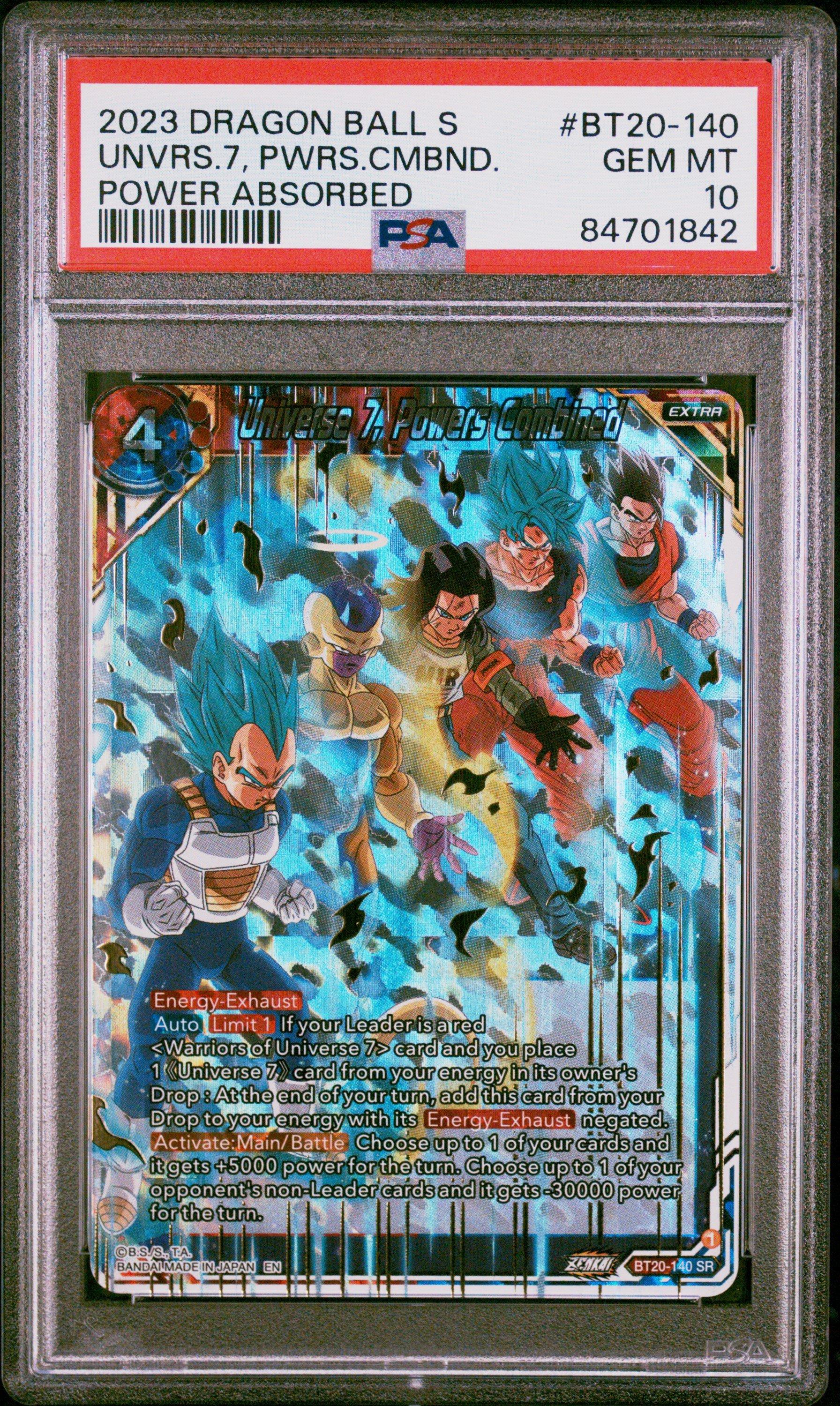 2023 Dragon Ball Super Card Game Series 20 Power Absorbed Bt20-140 Universe 7, Powers Combined PSA 10