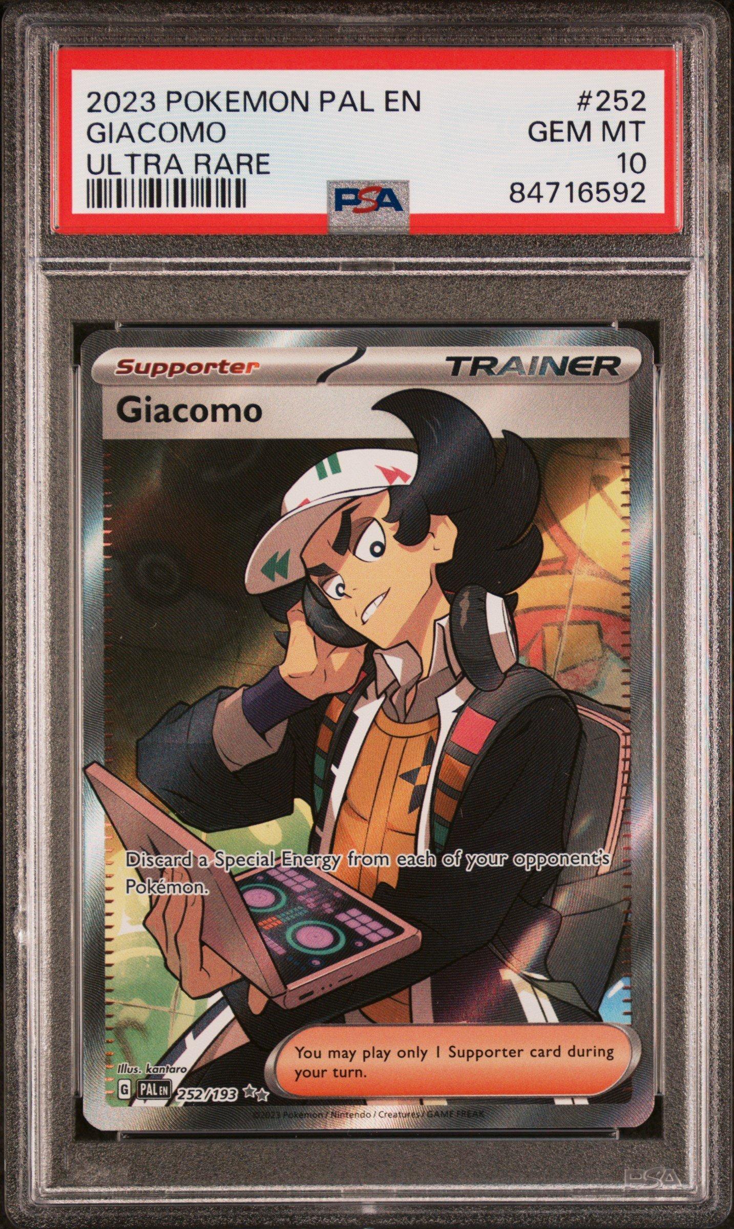2023 Pokemon Pal En-paldea Evolved 252 Giacomo Ultra Rare PSA 10