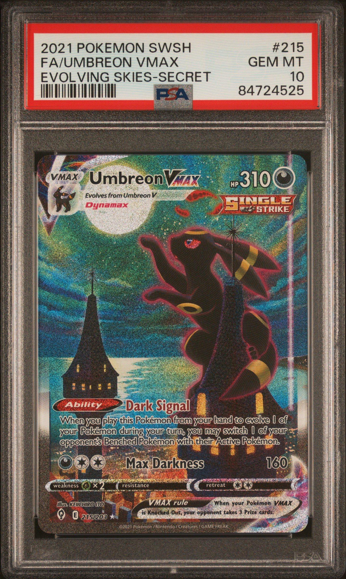 2021 Pokemon Sword & Shield Evolving Skies 215 Full Art/umbreon