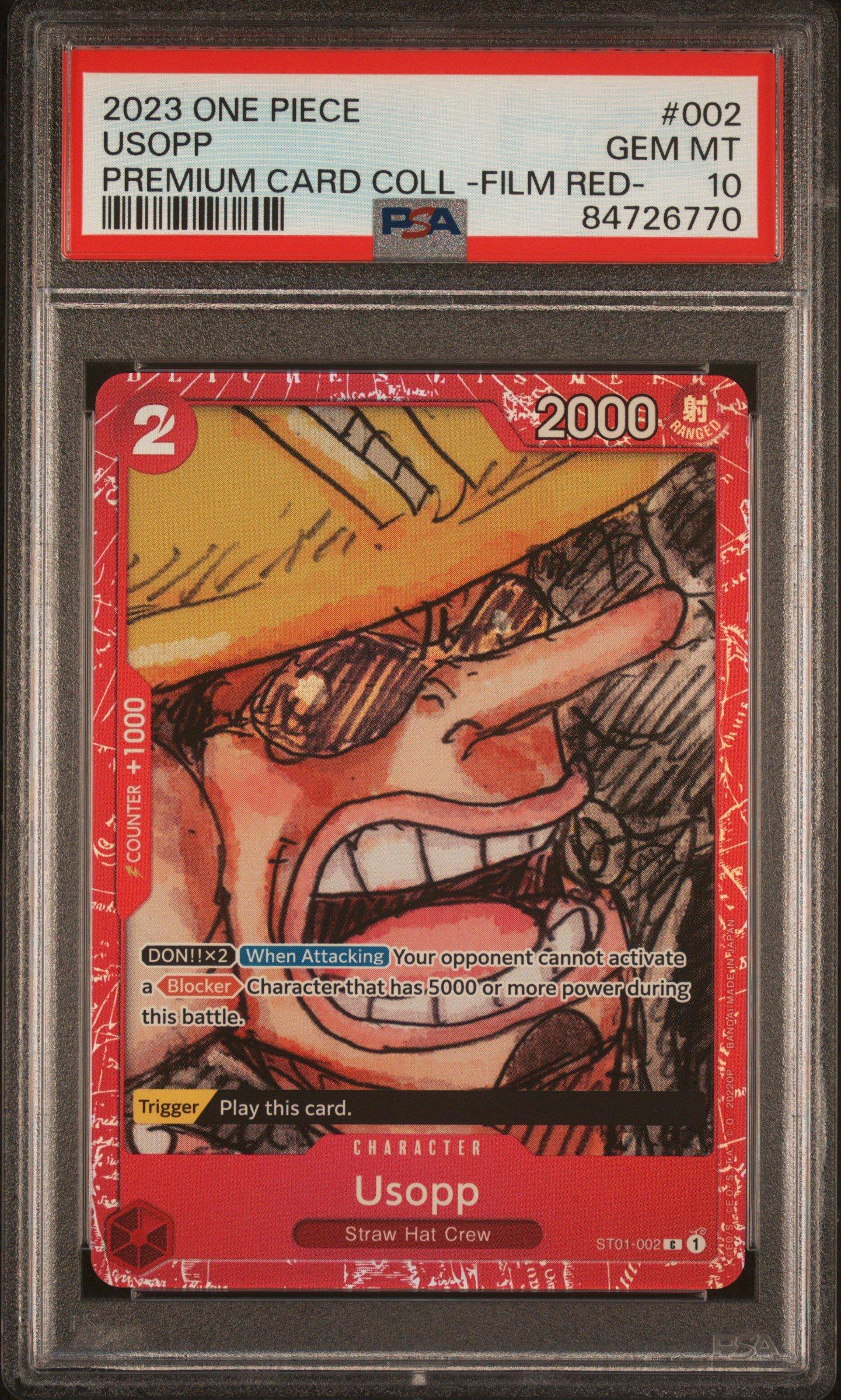 PSA10 ウソップ 002 Film Red プロモ One Piece PSA10】ウソップ [ST01-002_C_映画特典_赤] (『ONE PIECE FILM RED