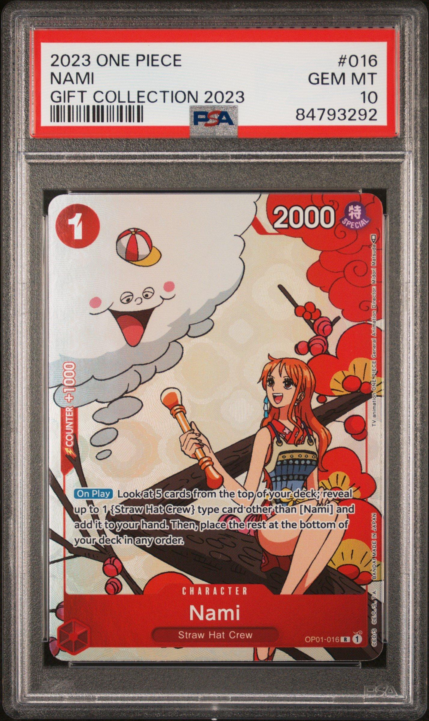 2023 One Piece Gift Collection 2023 016 Nami PSA 10 Graded Card